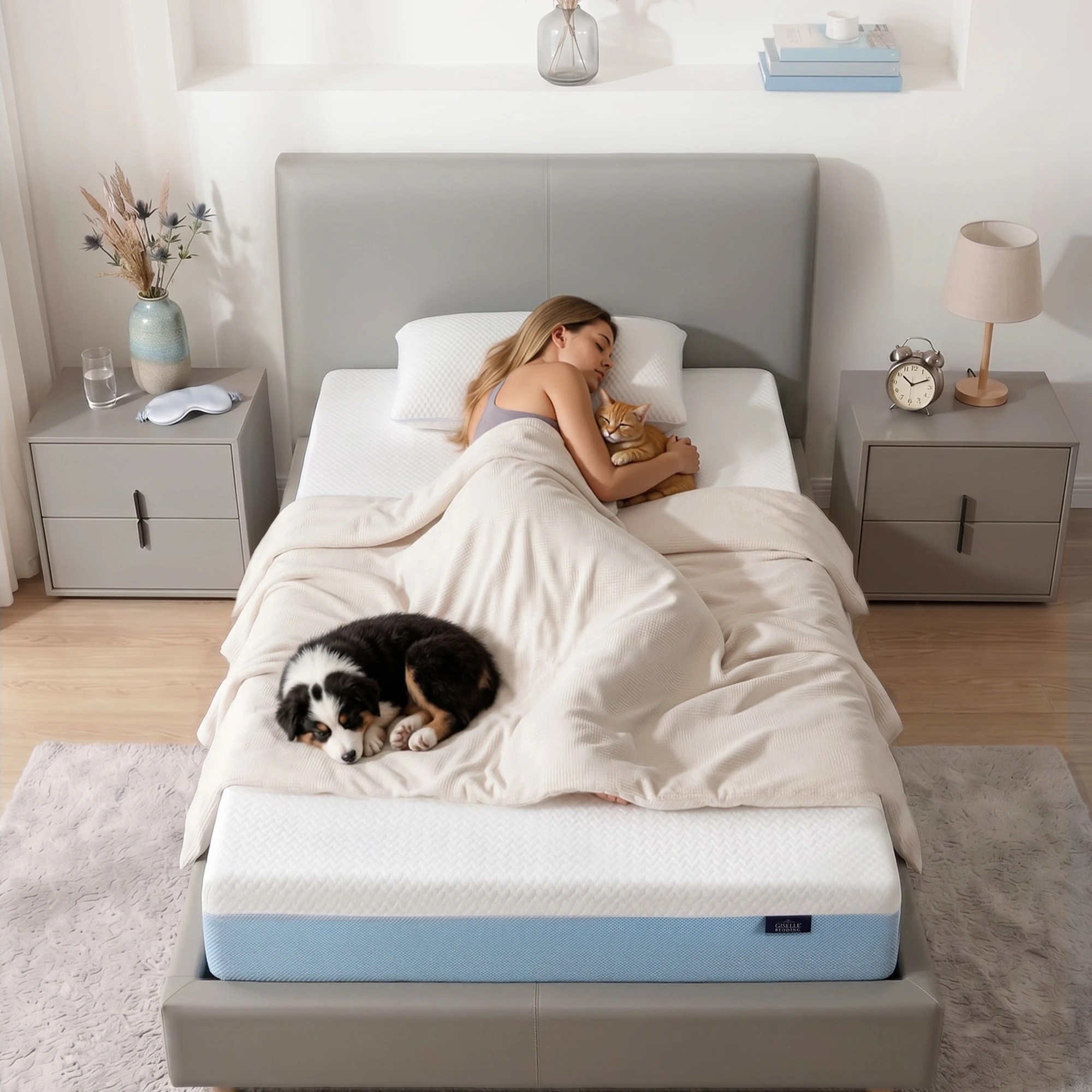 9 Giselle Bedding 22cm Cooling Gel Memory Foam Mattress Medium Firm - Single Bed - Multi, 9 of 10