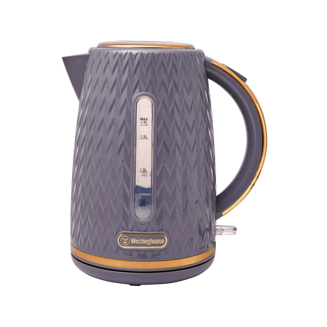 7 Westinghouse 1.7l Kettle & 4 Slice Toaster Pack Grey/gold Zig Zag Pattern
 - Grey, 7 of 8