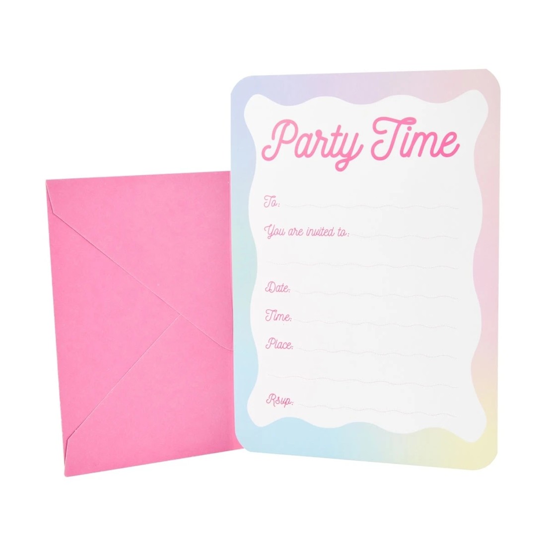 1 8 Pack Ombre Party Invitations, 1 of 3