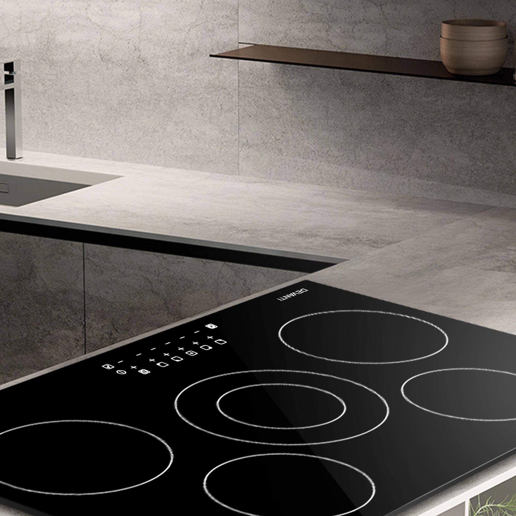 9 Devanti Electric Ceramic Cooktop - Black, 9 of 10