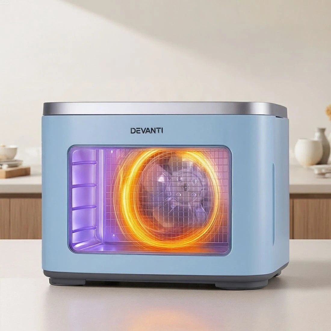 5 Devanti 5 Trays Food Dehydrator Mini Fruit Dryer 500W - Blue, 5 of 6