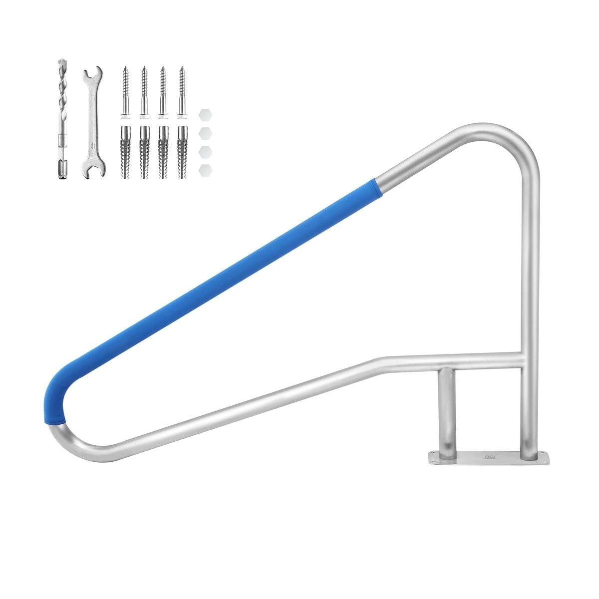 1 OGL Swimming Pool Handrail Stairs Railing Steps Banister Grab Stainless Steel, 1 of 8