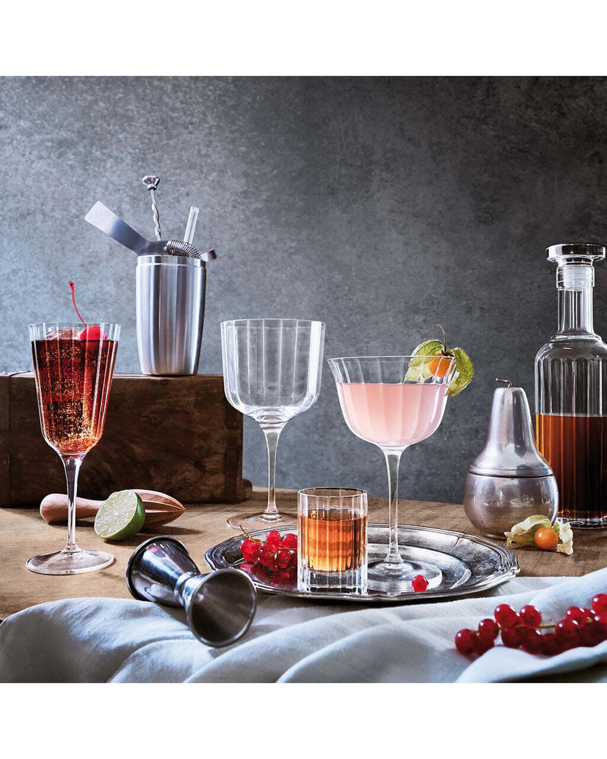 6 Luigi Bormioli 4pc Bach Retro Fizz Stemware Cocktail Glasses Set 260ml - Clear, 6 of 6