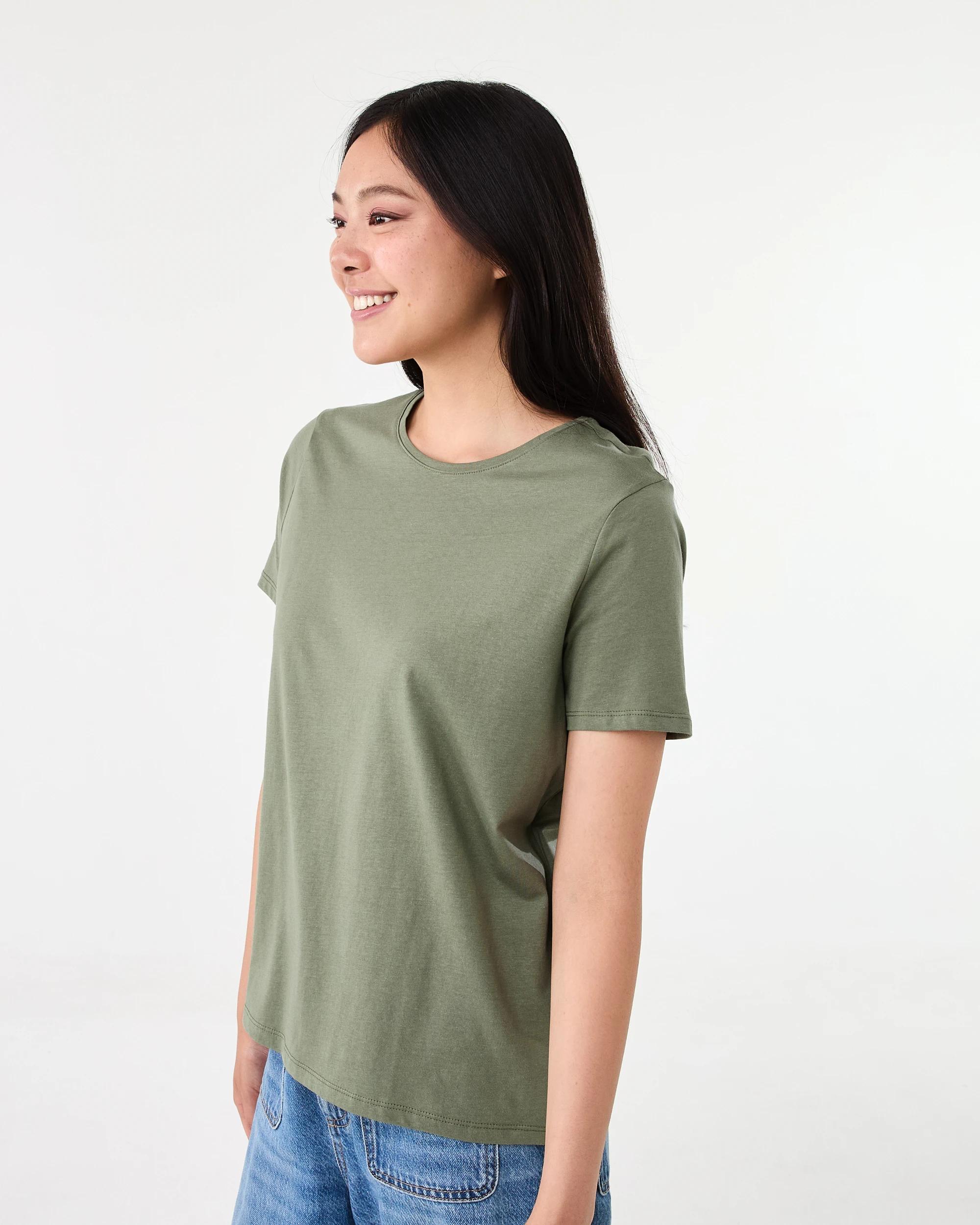 2 Basic T-shirt PALE KHAKI, 2 of 5