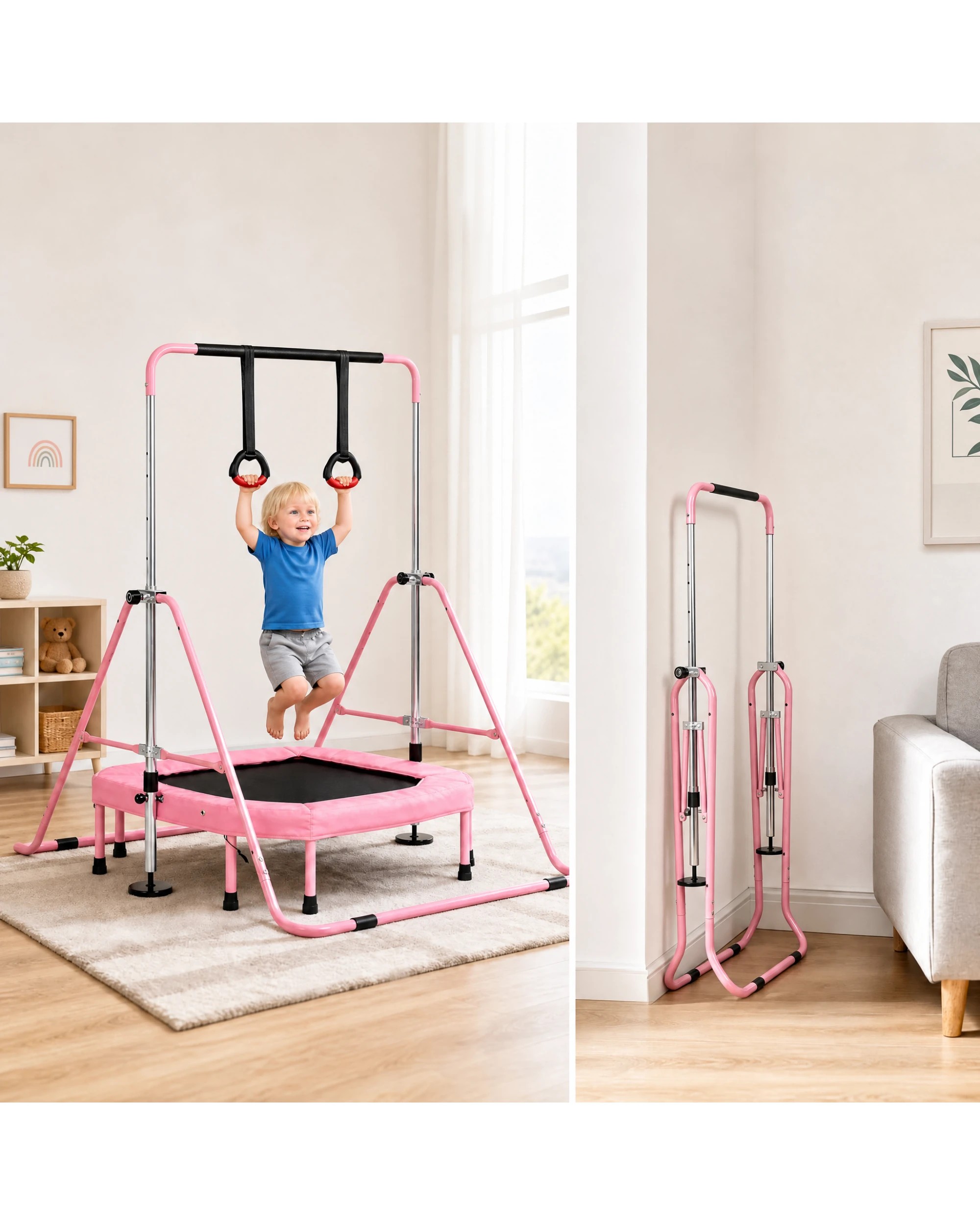 5 Advwin Kids Gymnastics Bar Training Bar for Indoor Outdoor - Pink, 5 of 7
