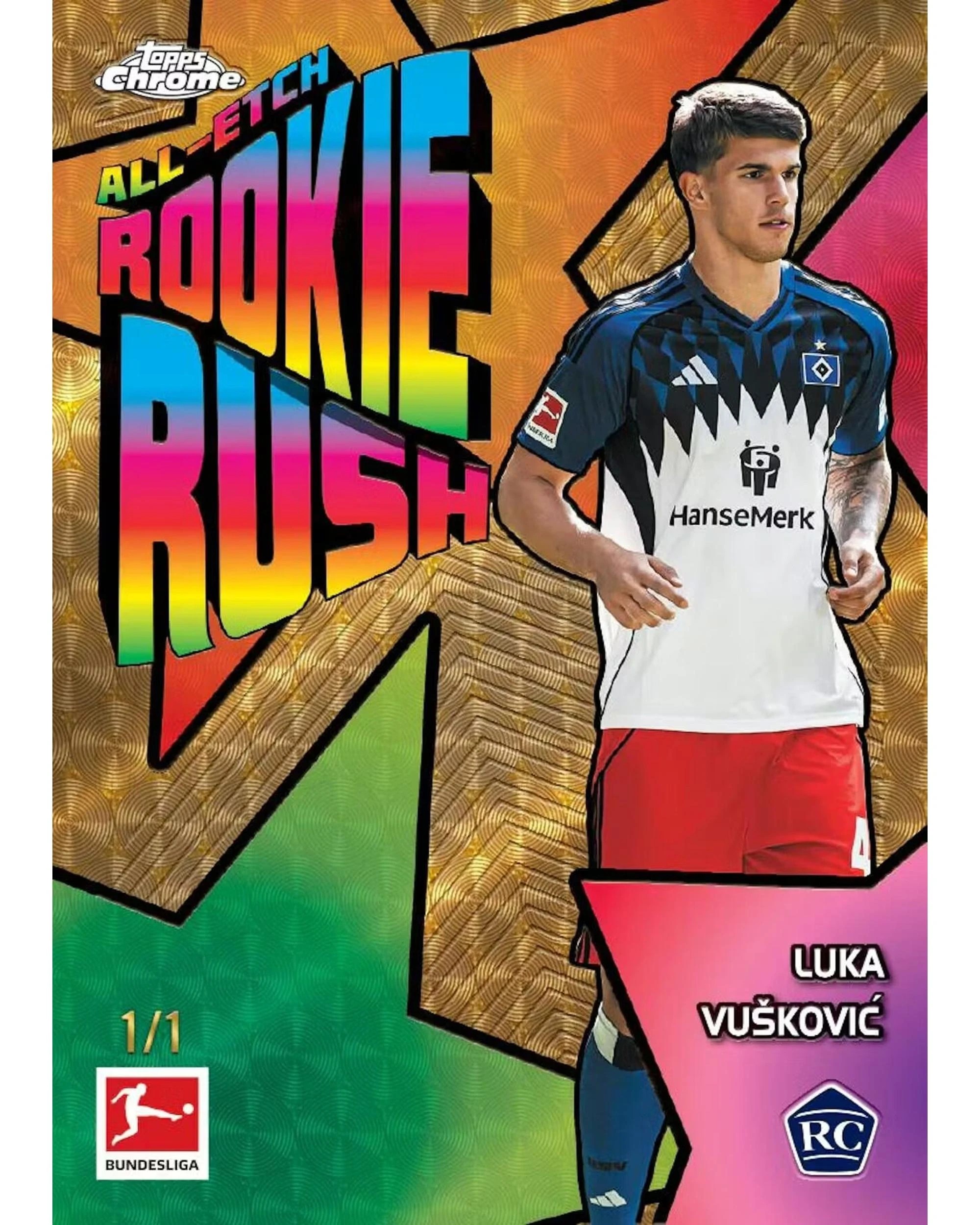 8 Topps 2025/2026 Chrome Bundesliga Soccer Blaster Box, 8 of 10