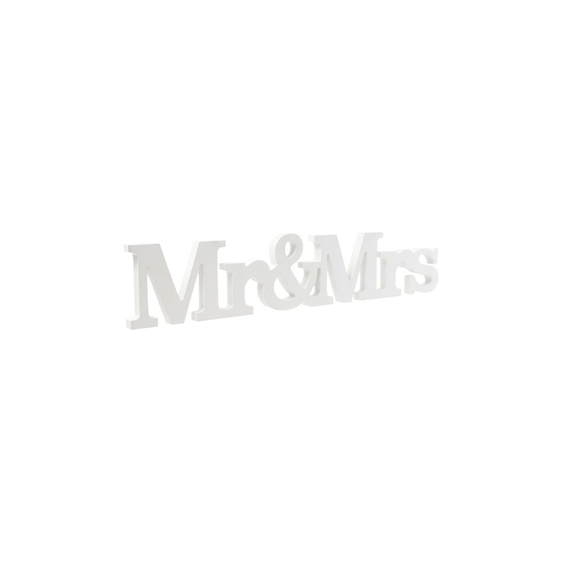 2 Wedding Wooden 50x10cm Mr & Mrs Table Word Letter Sign Event Decor Large - White, 2 of 3