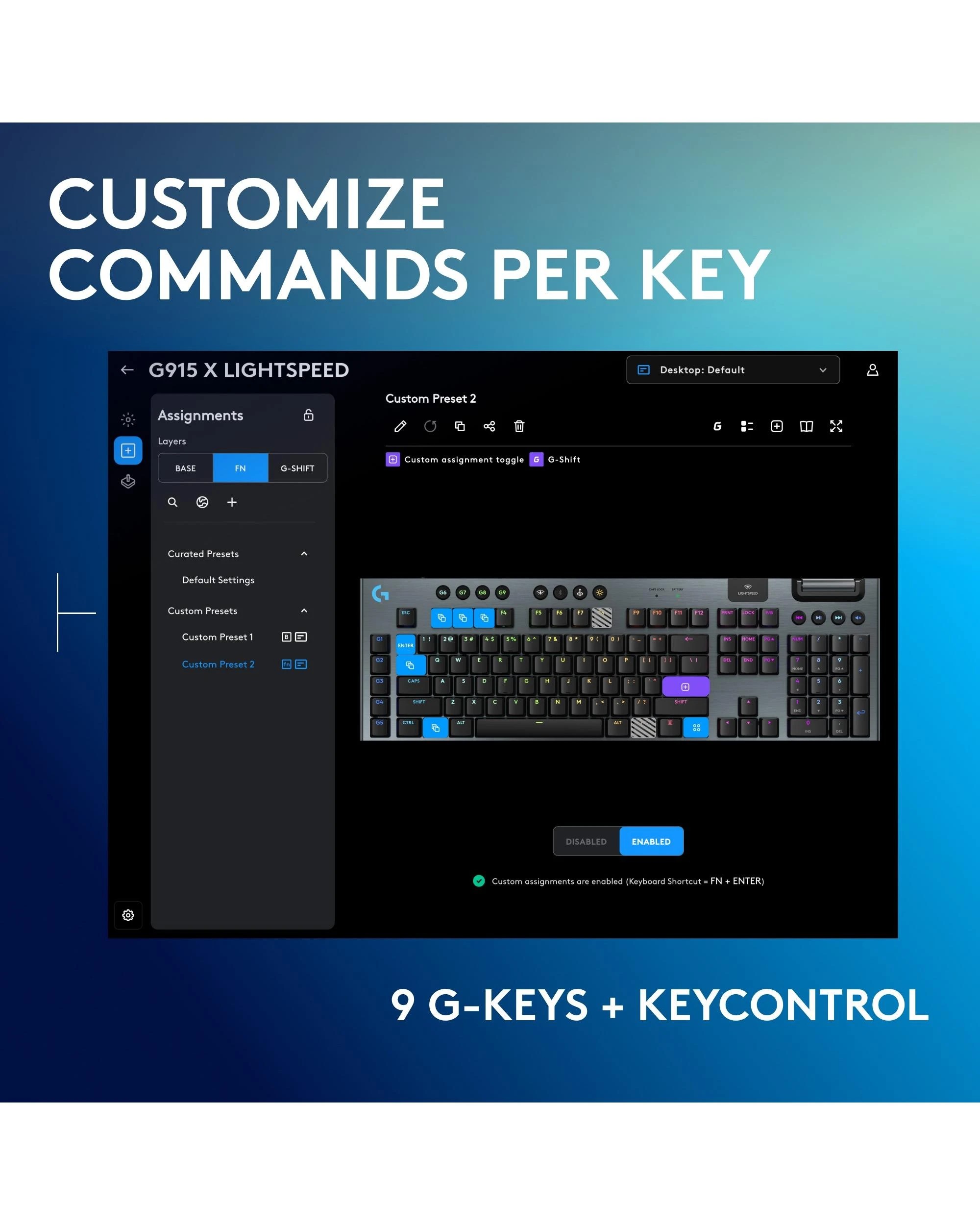 2 LOGITECH G915 X LIGHTSPEED Low-Profile Wireless Gaming Keyboard
 - black, 2 of 10