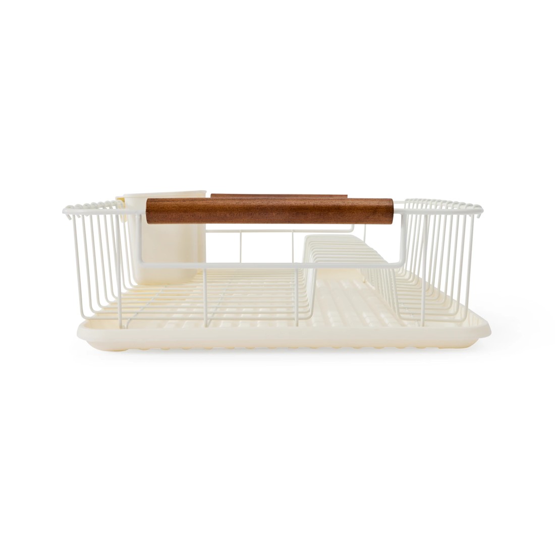 3 Off White Acacia Handle Dish Rack, 3 of 7