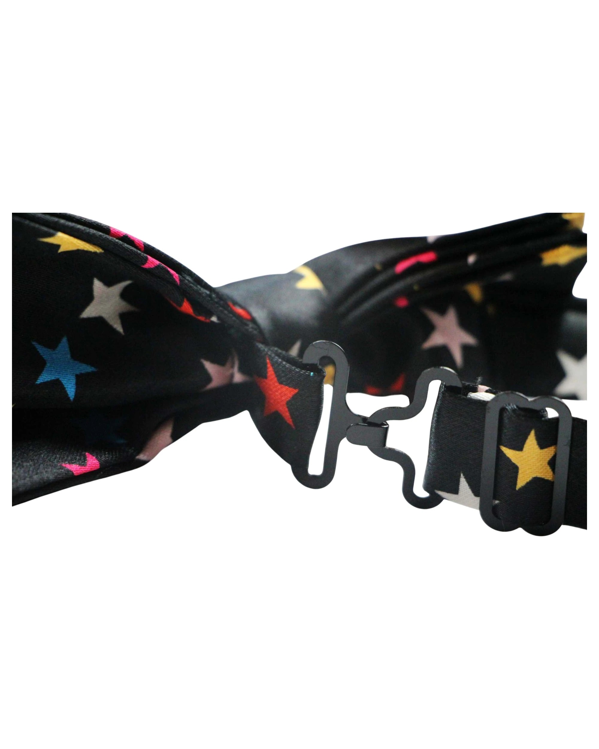 2 Zasel Mens Black With Multicoloured Stars Patterned Bow Tie - Multi, 2 of 5