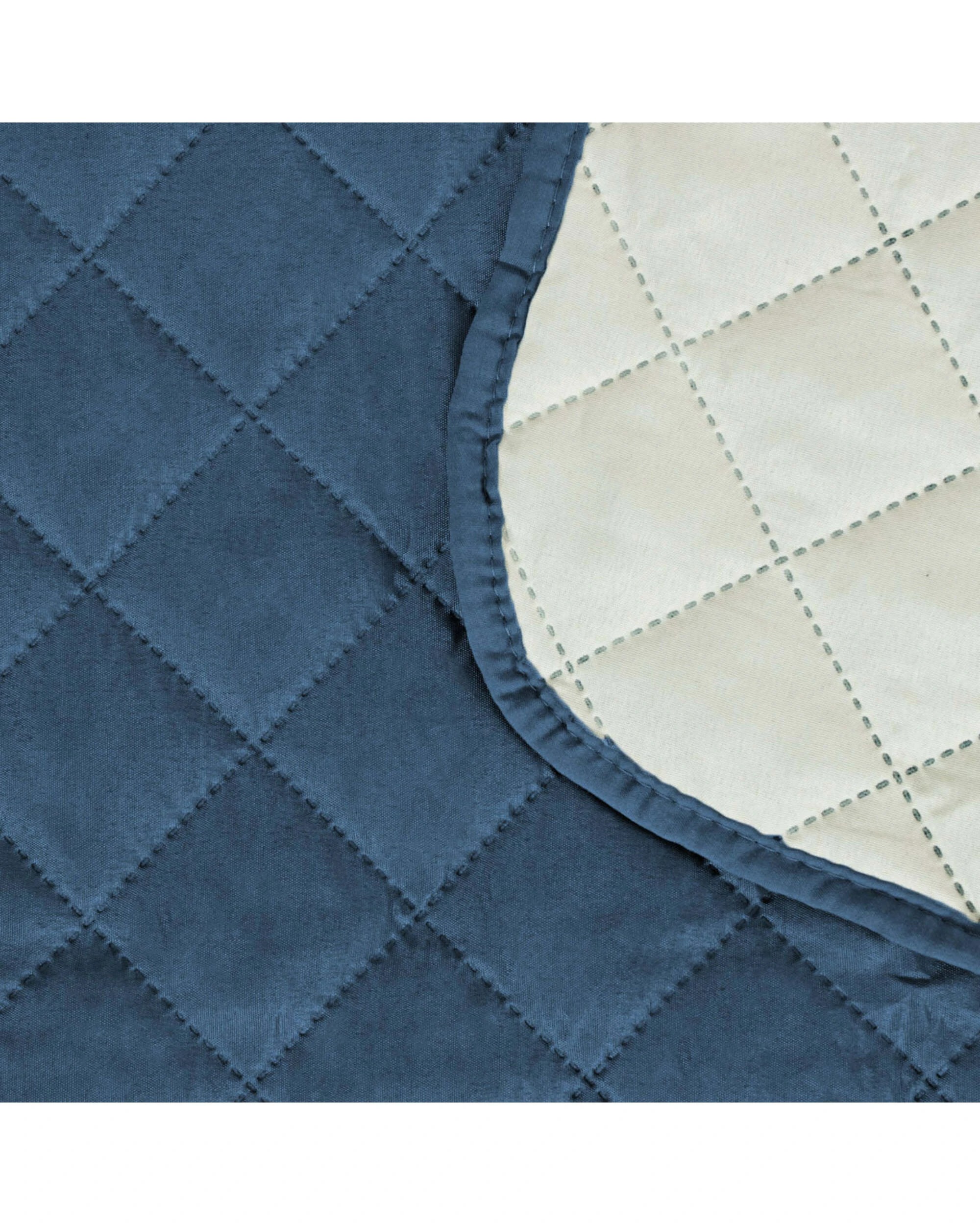 2 Smarcute 3 Seater Quilted Armless Futon Sofa Bed Cover Couch Cushion Cover - Blue, 2 of 5