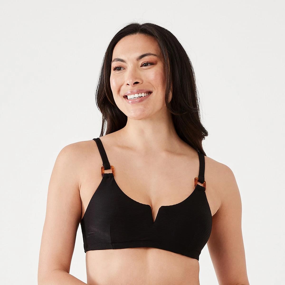 1 V-insert Balconette Top Black, 1 of 6