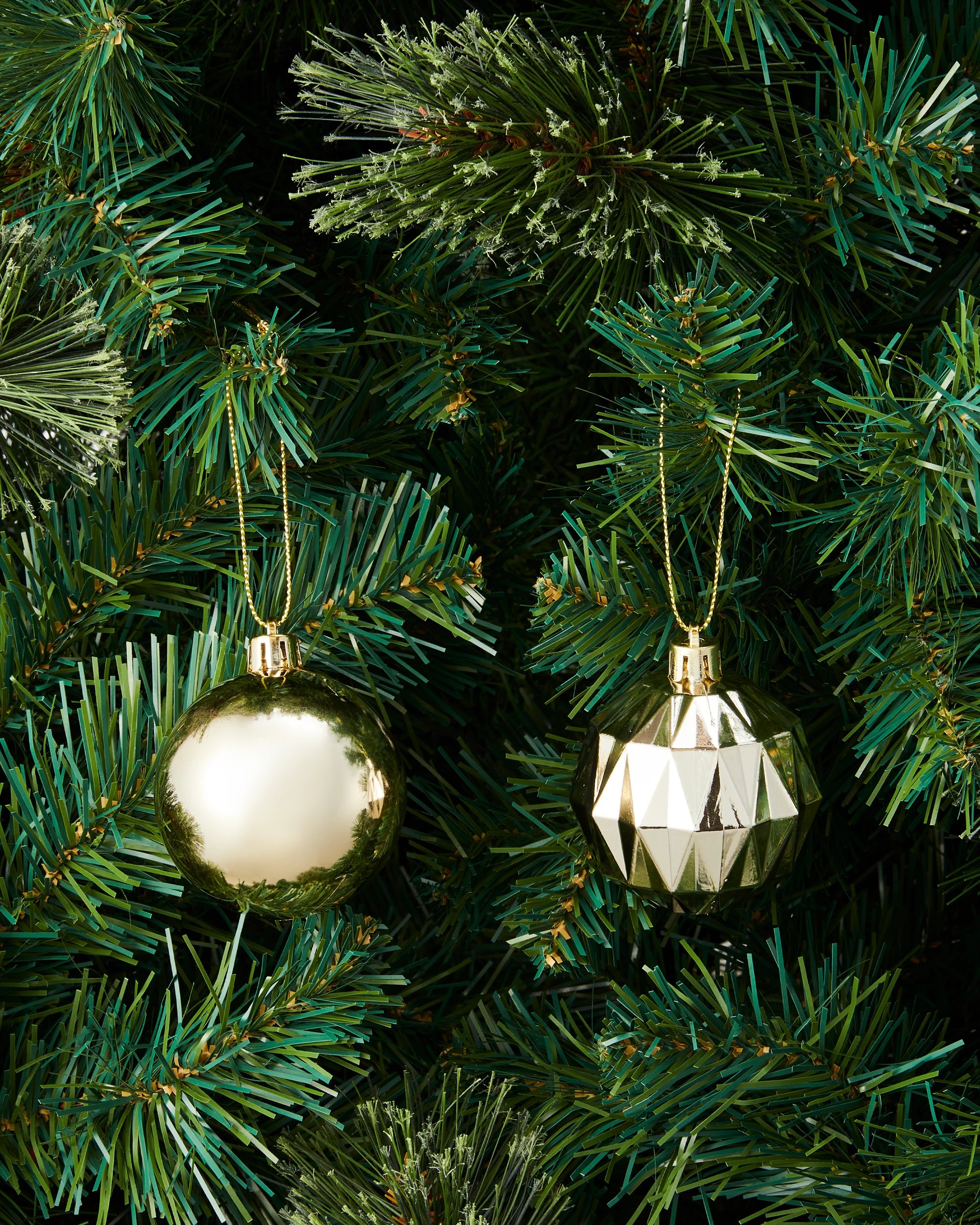 5 10 Pack 6cm Gold Look Baubles, 5 of 6