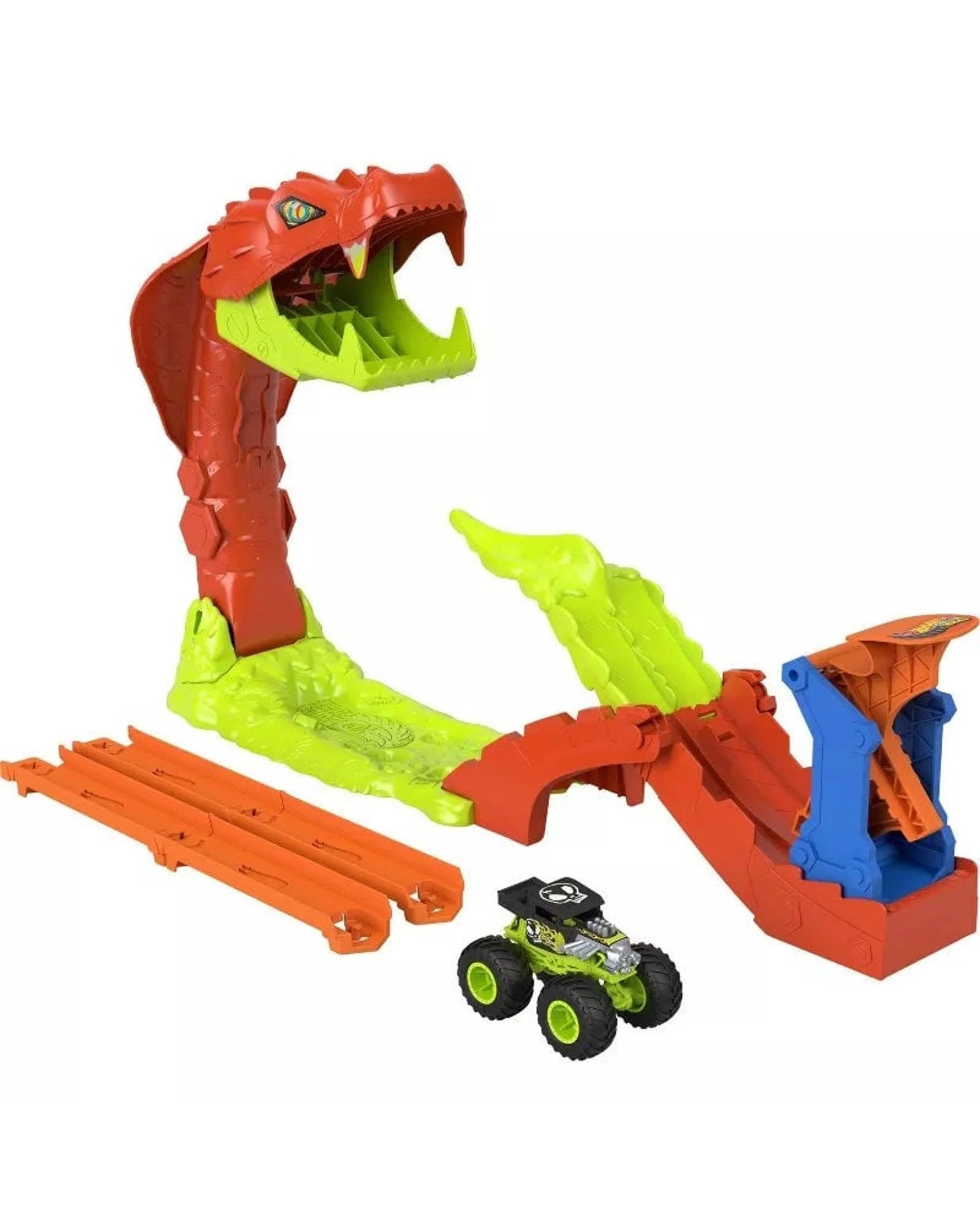 6 Hot Wheels Monster Trucks Snake Slam Takedown Playset, 6 of 6