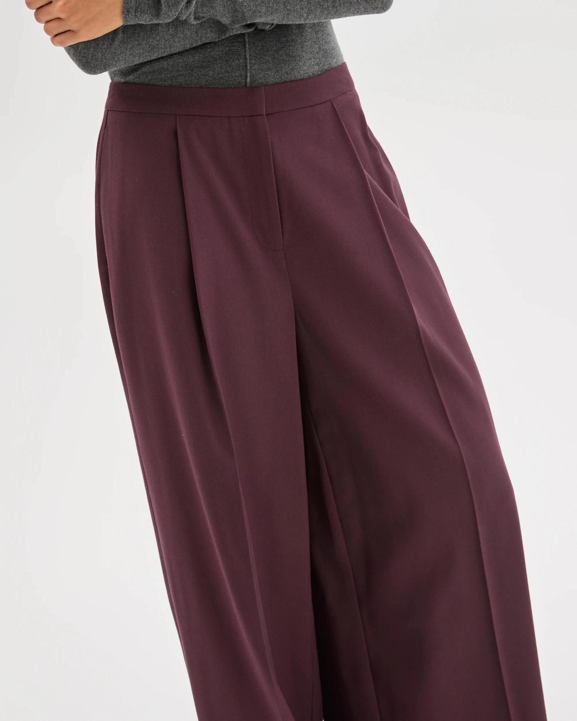 6 Lily Loves Wide Leg Tailored Pants FUDGE, 6 of 7