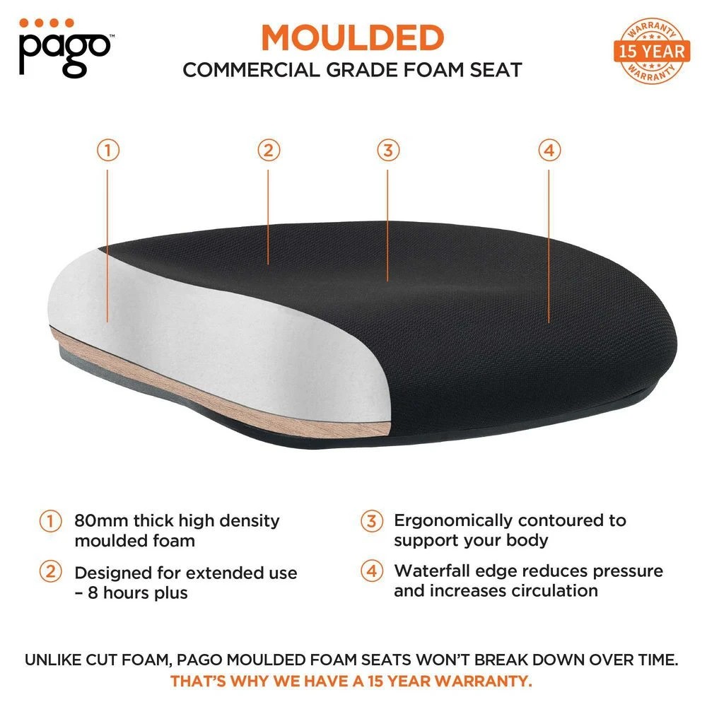 6 Pago Matrix Advance Medium Back Heavy Duty Chair Black Ergonomic Chairs and Desk Chairs, 6 of 9