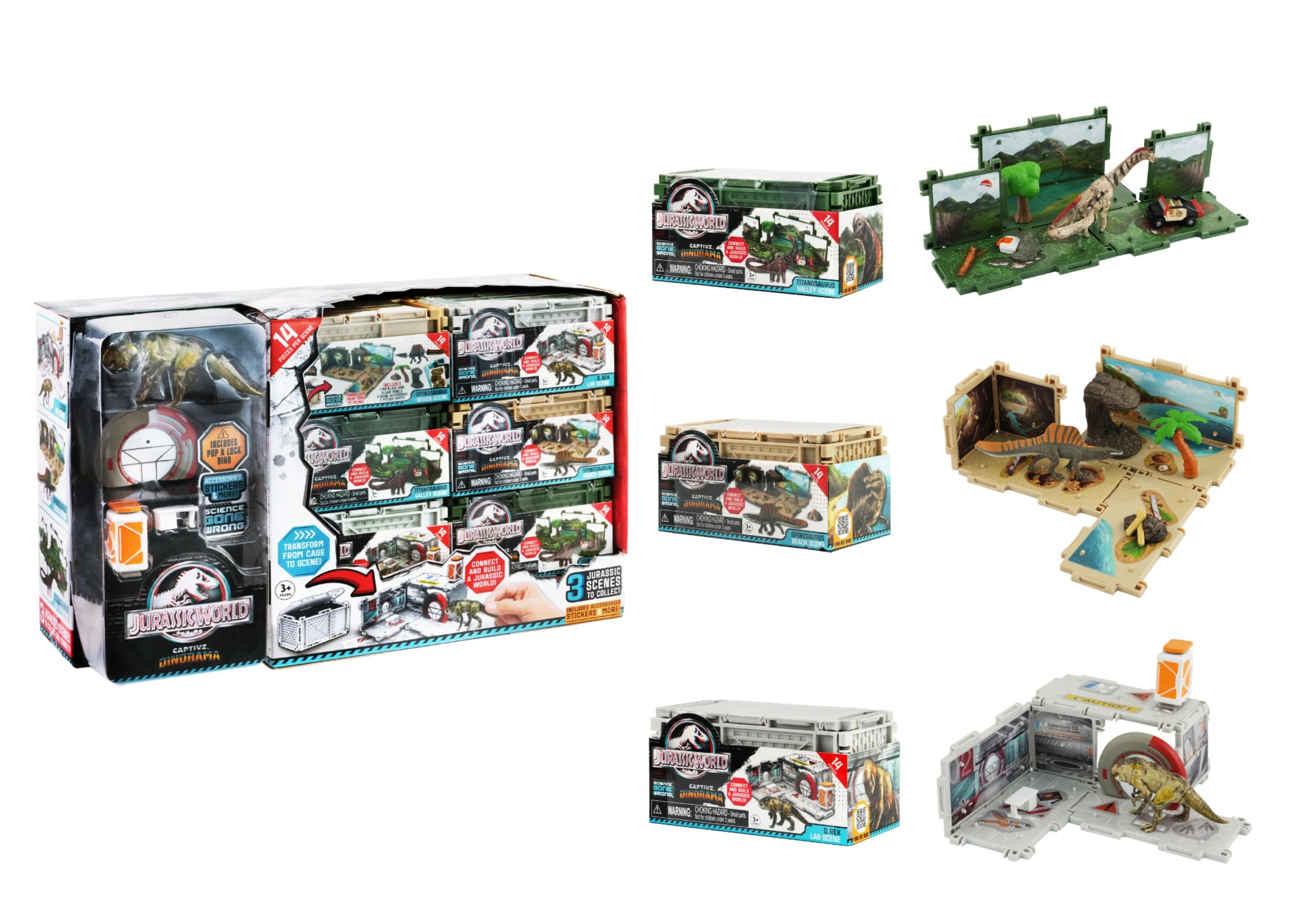 1 Jurassic World Captivz Science Gone Wrong Dinorama - Assorted - Multi, 1 of 4