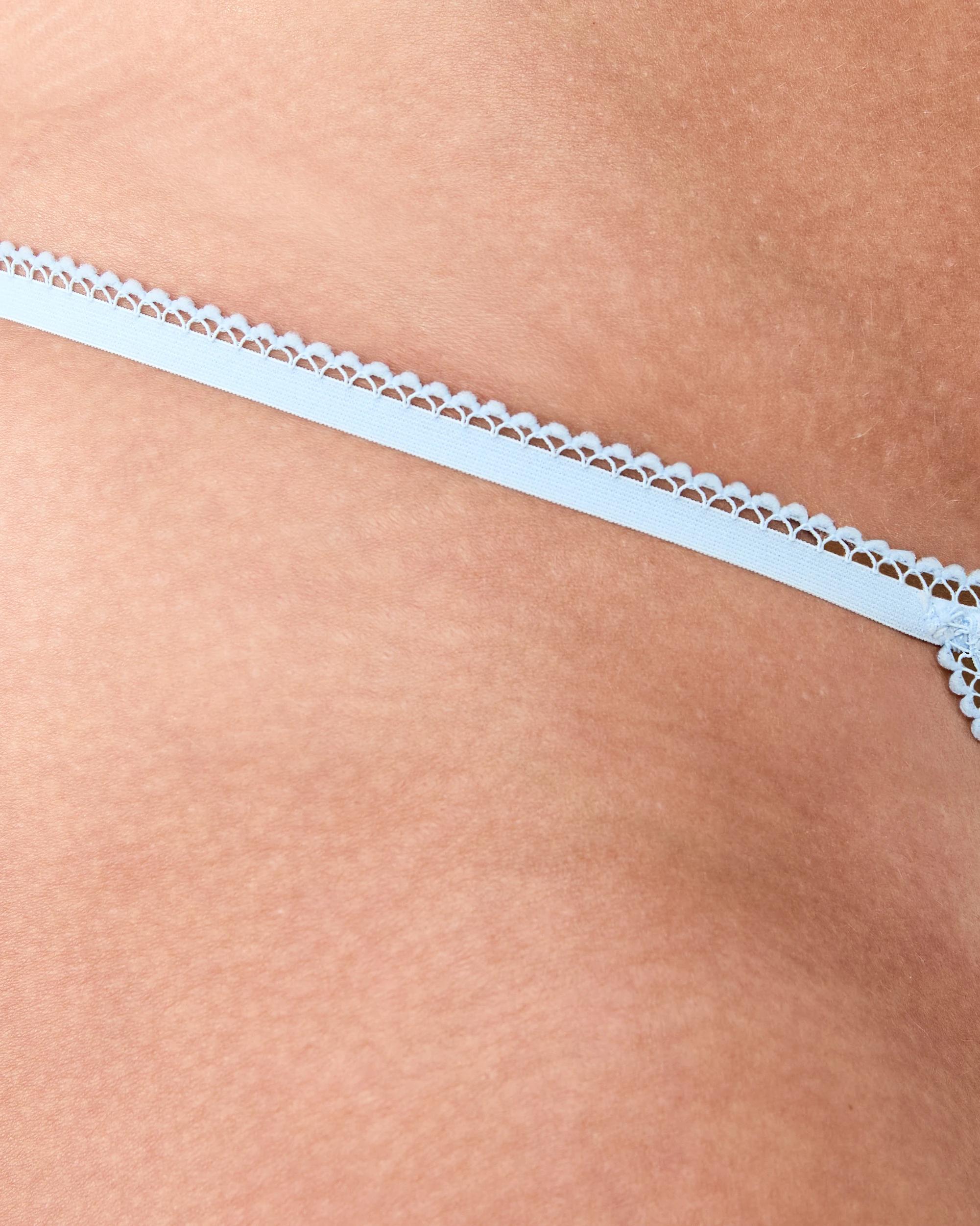 4 Co-ordinated Embroidered Mesh G-String Briefs Cebu Blue, 4 of 4