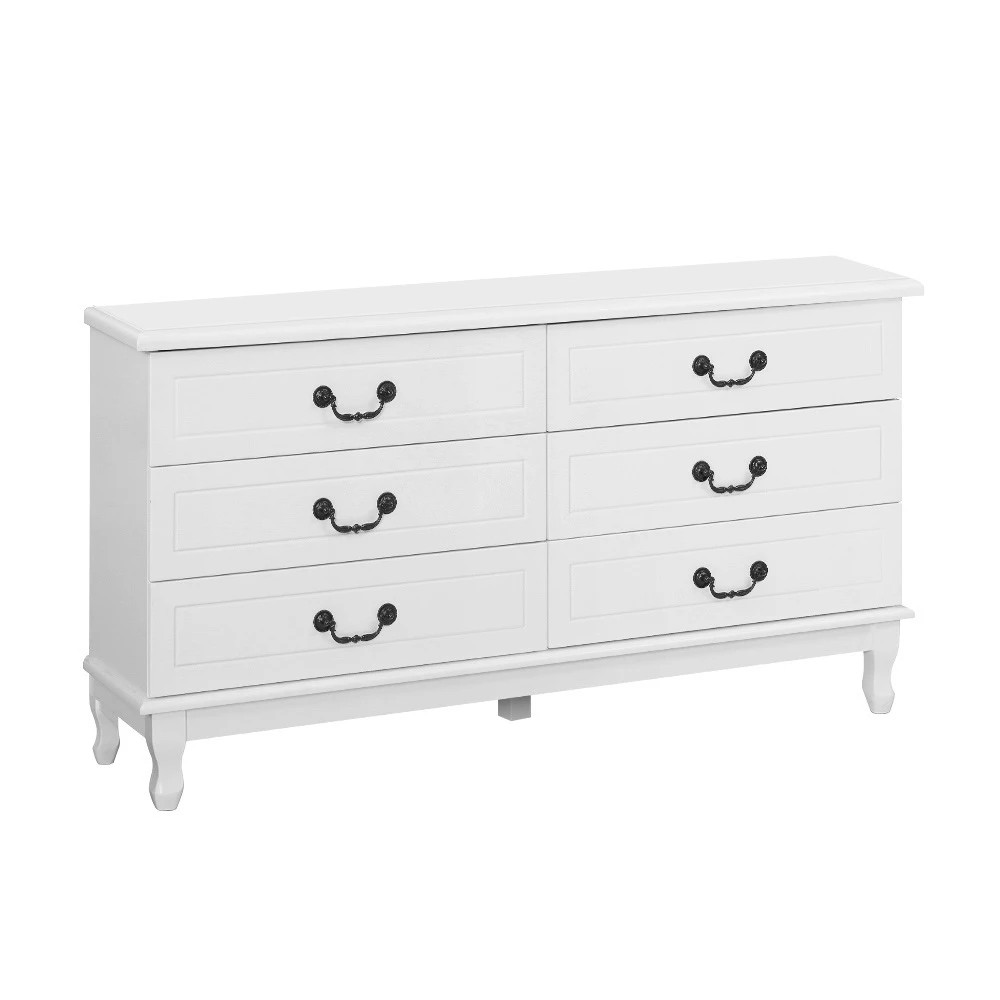 1 Artiss 6 Chest of Drawers - White, 1 of 5