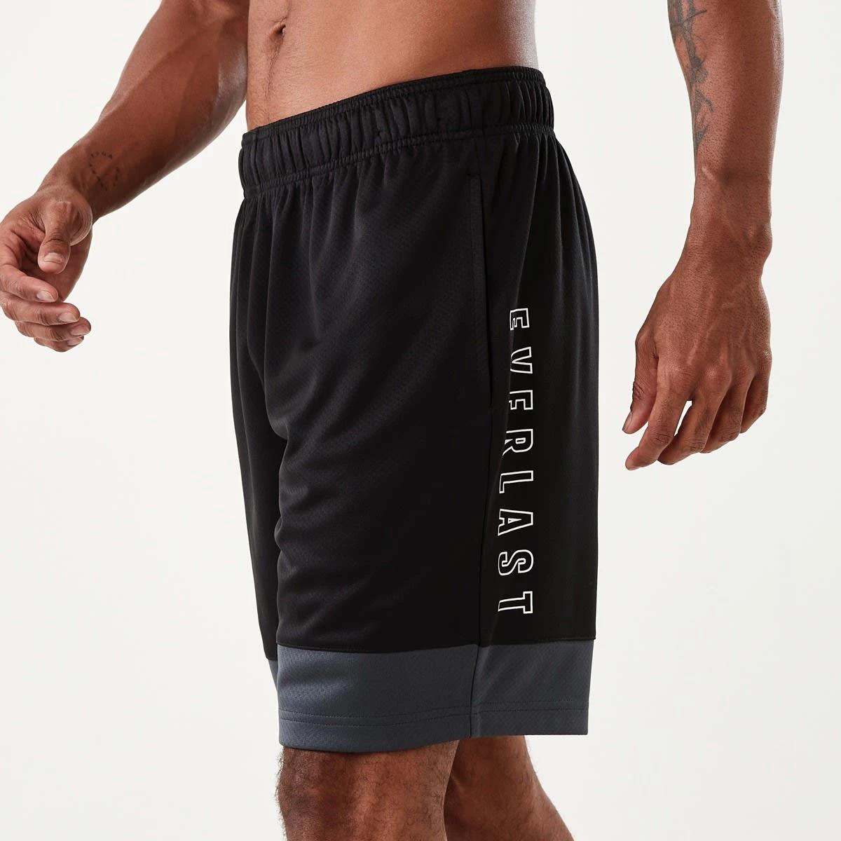 1 Everlast Mens Mesh Panelled Shorts EVER BLACK, 1 of 7