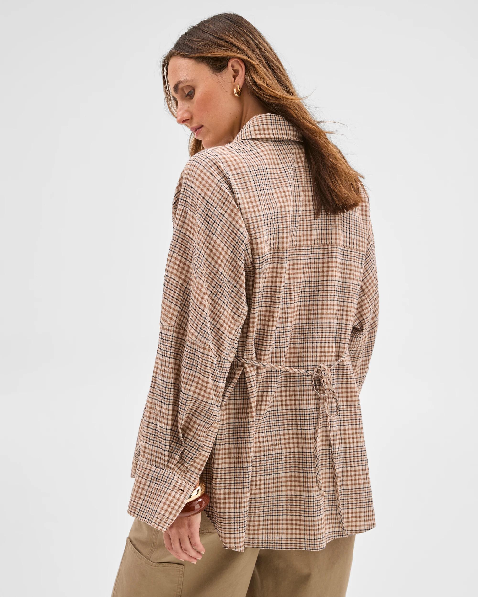 5 Target Woman Australian Cotton Check Shirt PARTRIDGE CHECK, 5 of 7