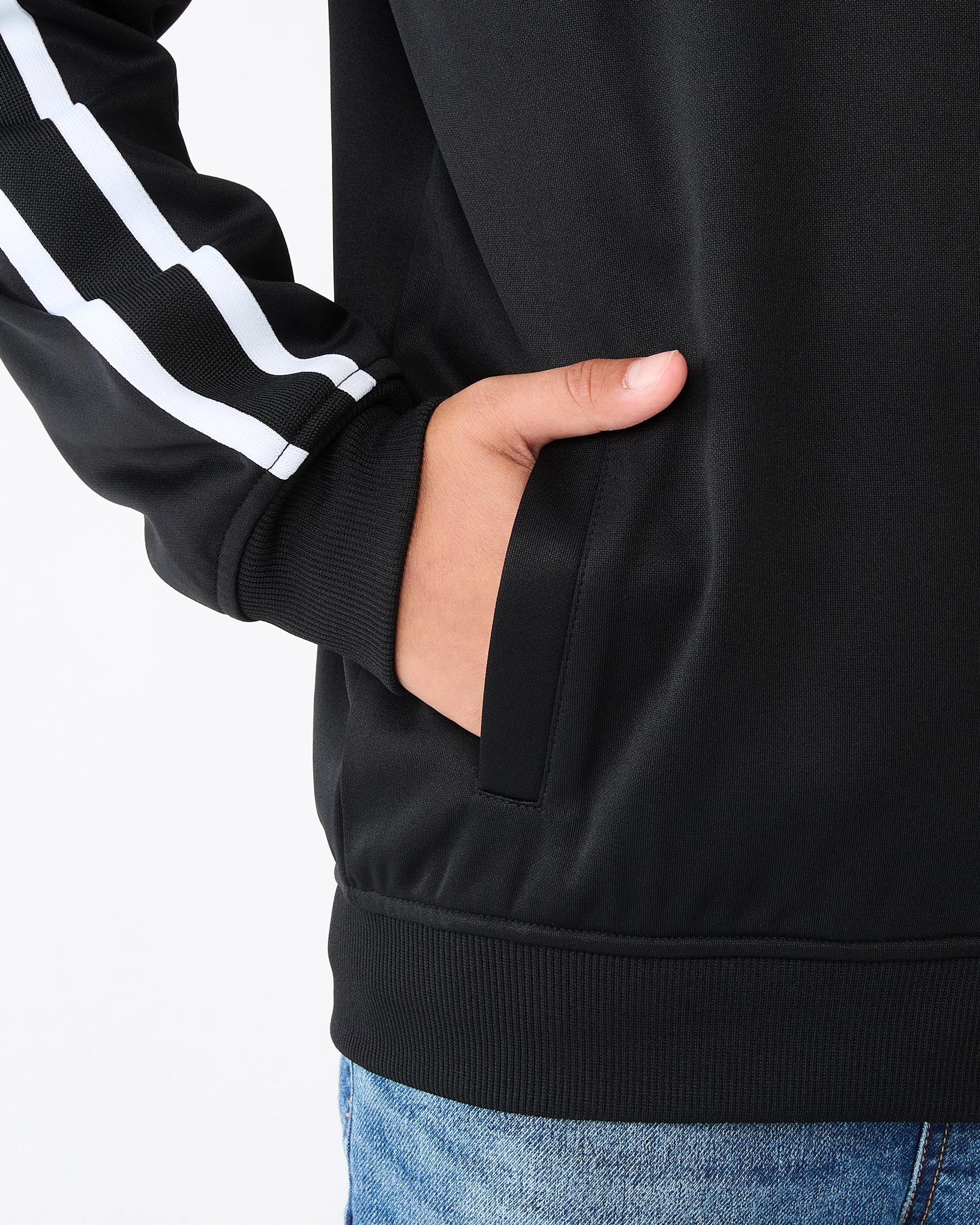 6 Tricot Zip Through Sweatshirt Blk Globe, 6 of 9