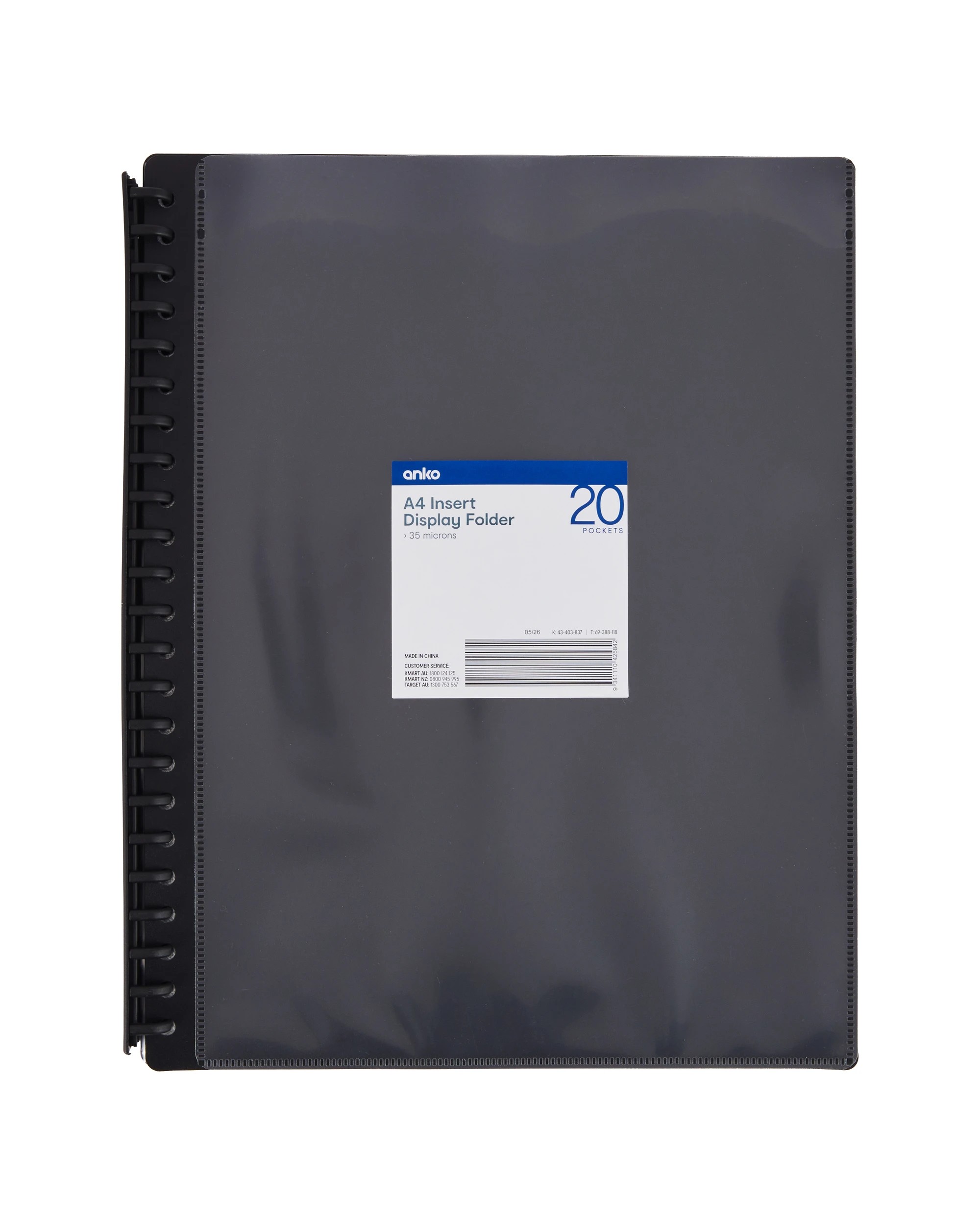 1 A4 Insert Display Folder - Black, 1 of 5