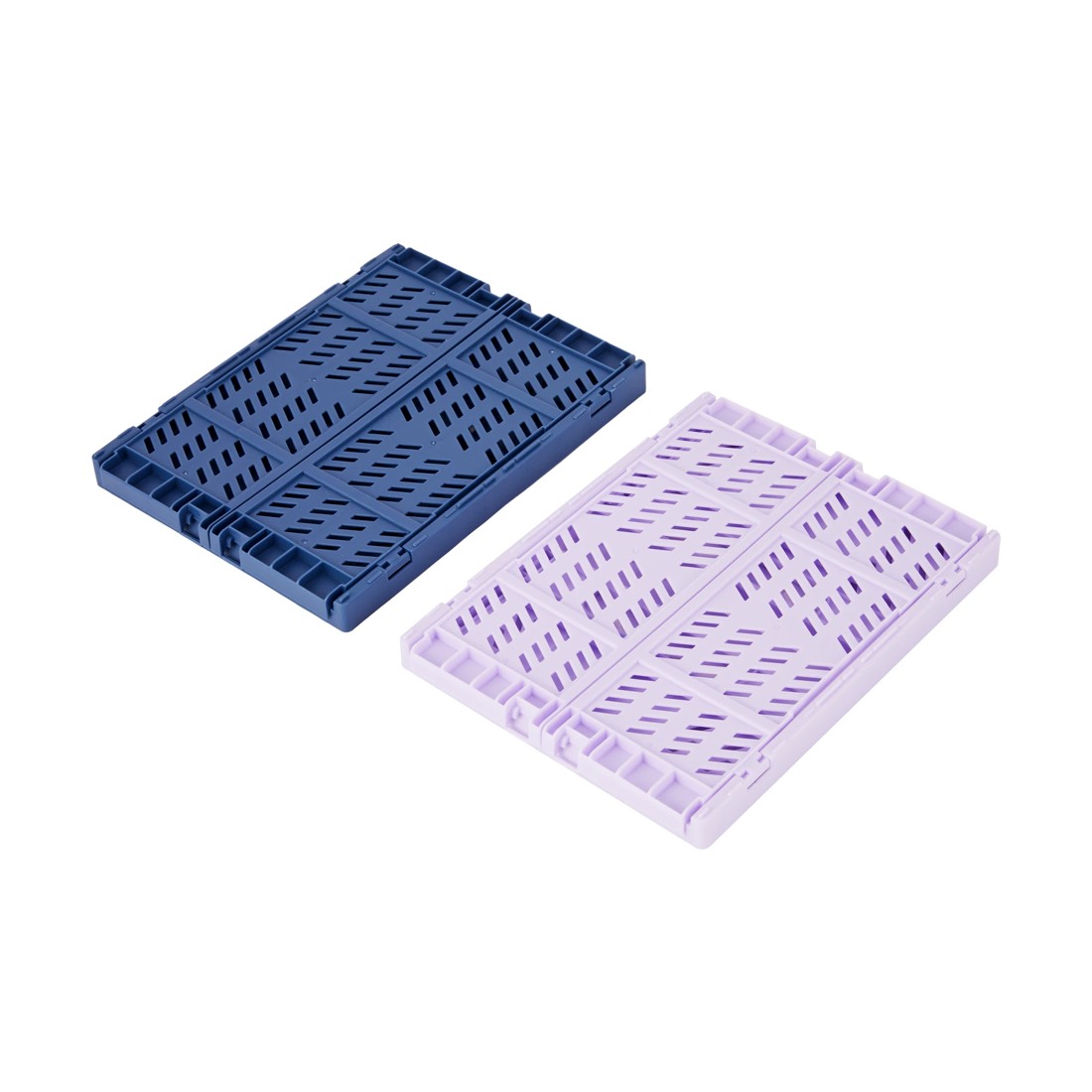 5 2 Pack Large Collapsible Containers - Purple and Navy, 5 of 6