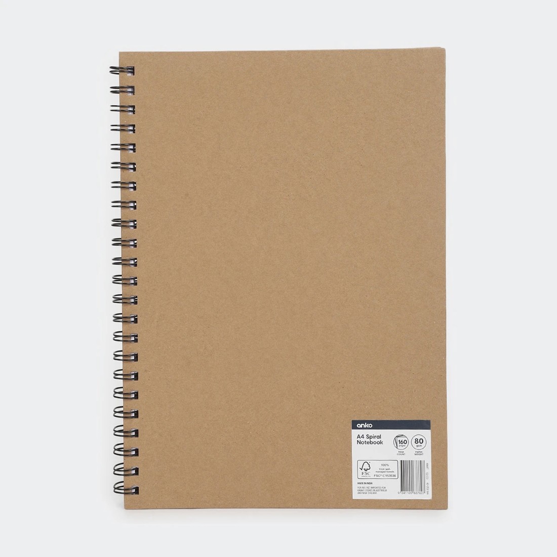 5 A4 Spiral Notebook - Kraft, 5 of 5