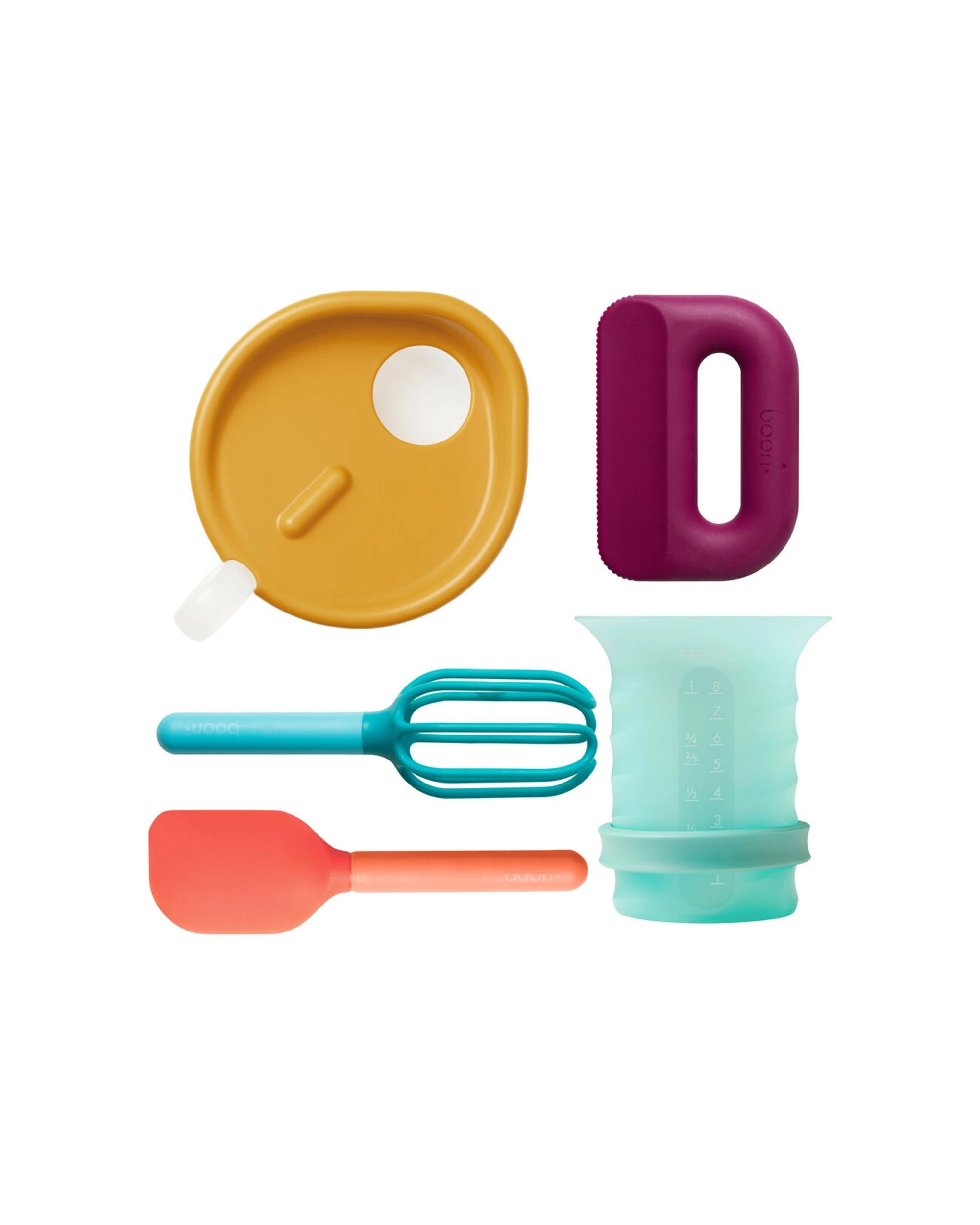 3 Boon 5pc Intro Toddler Food Prep Kid Safe Cooking Utensil Set - Multi, 3 of 8