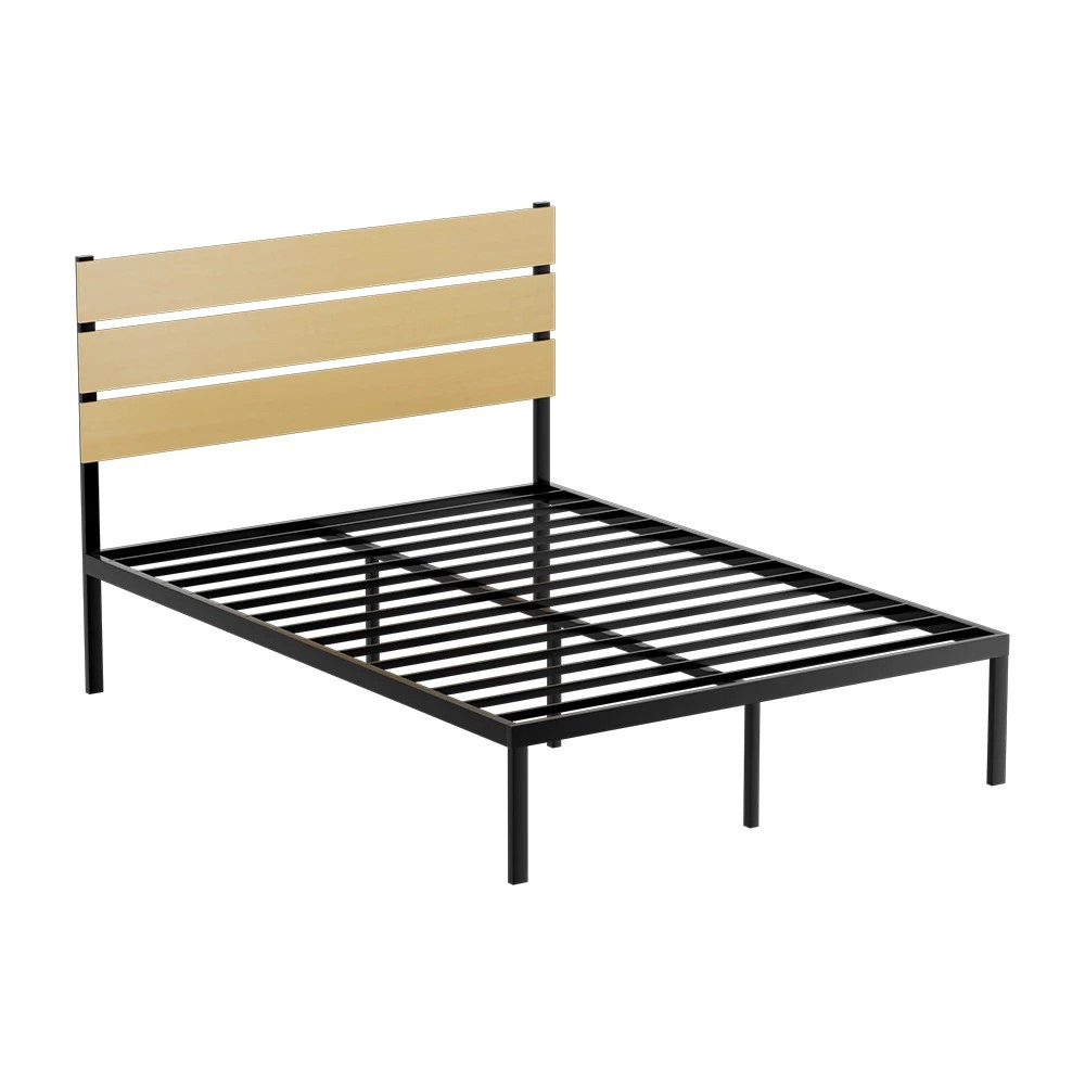 1 Artiss Bed Frame Queen Size Metal Frame PAULA - Black, 1 of 7