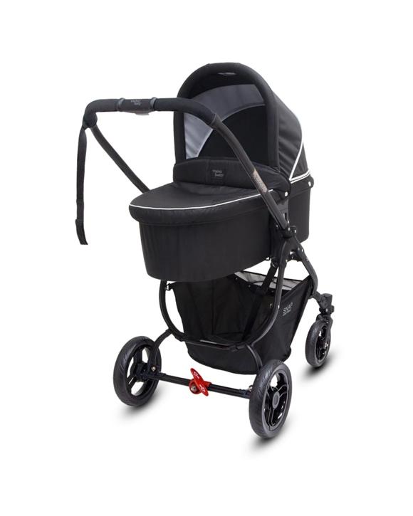 ValcoBaby Q Bassinet For Rebel Q Pram Stroller Adjustable Hood Security Belt - Black