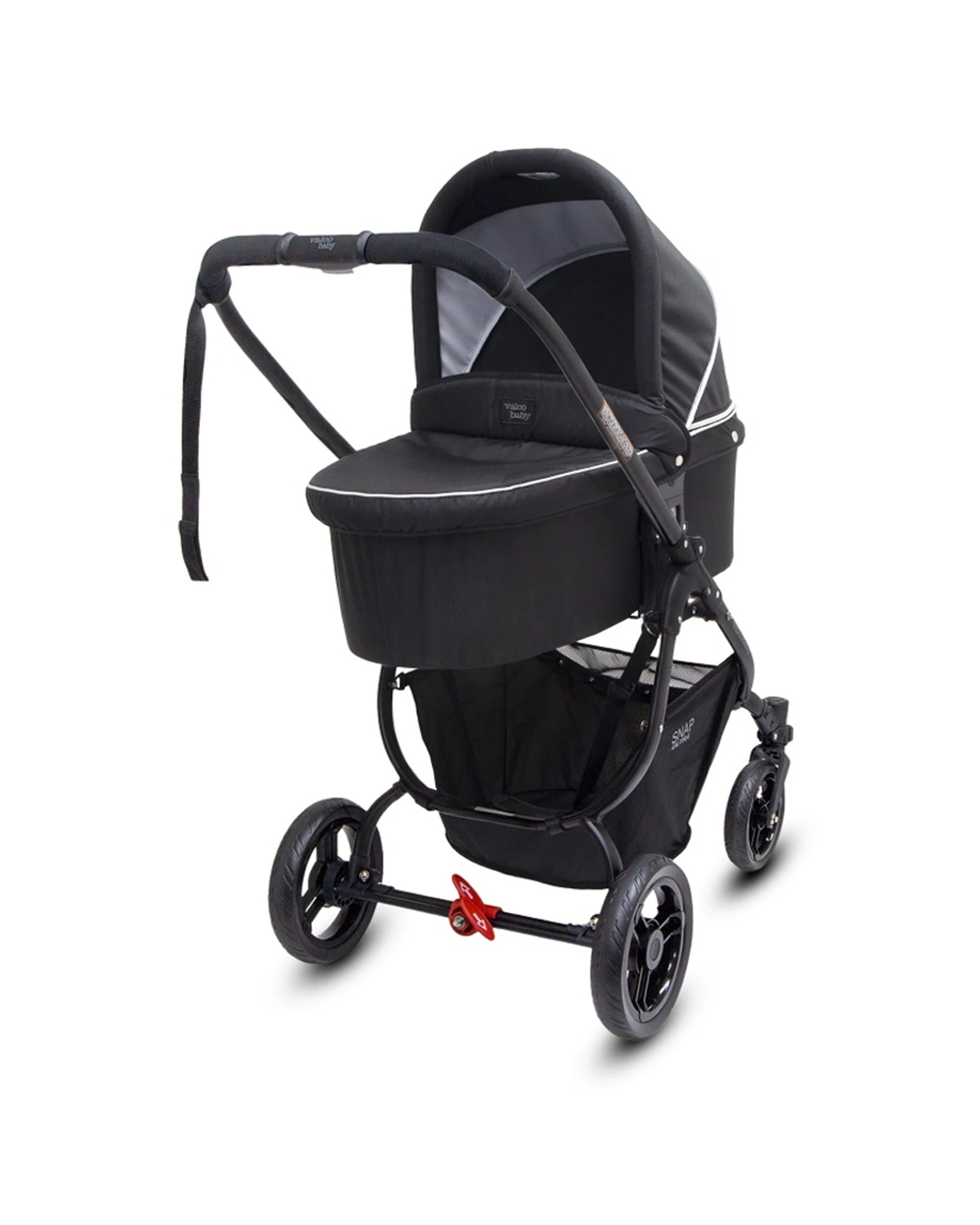 1 ValcoBaby Q Bassinet For Rebel Q Pram Stroller Adjustable Hood Security Belt - Black, 1 of 2
