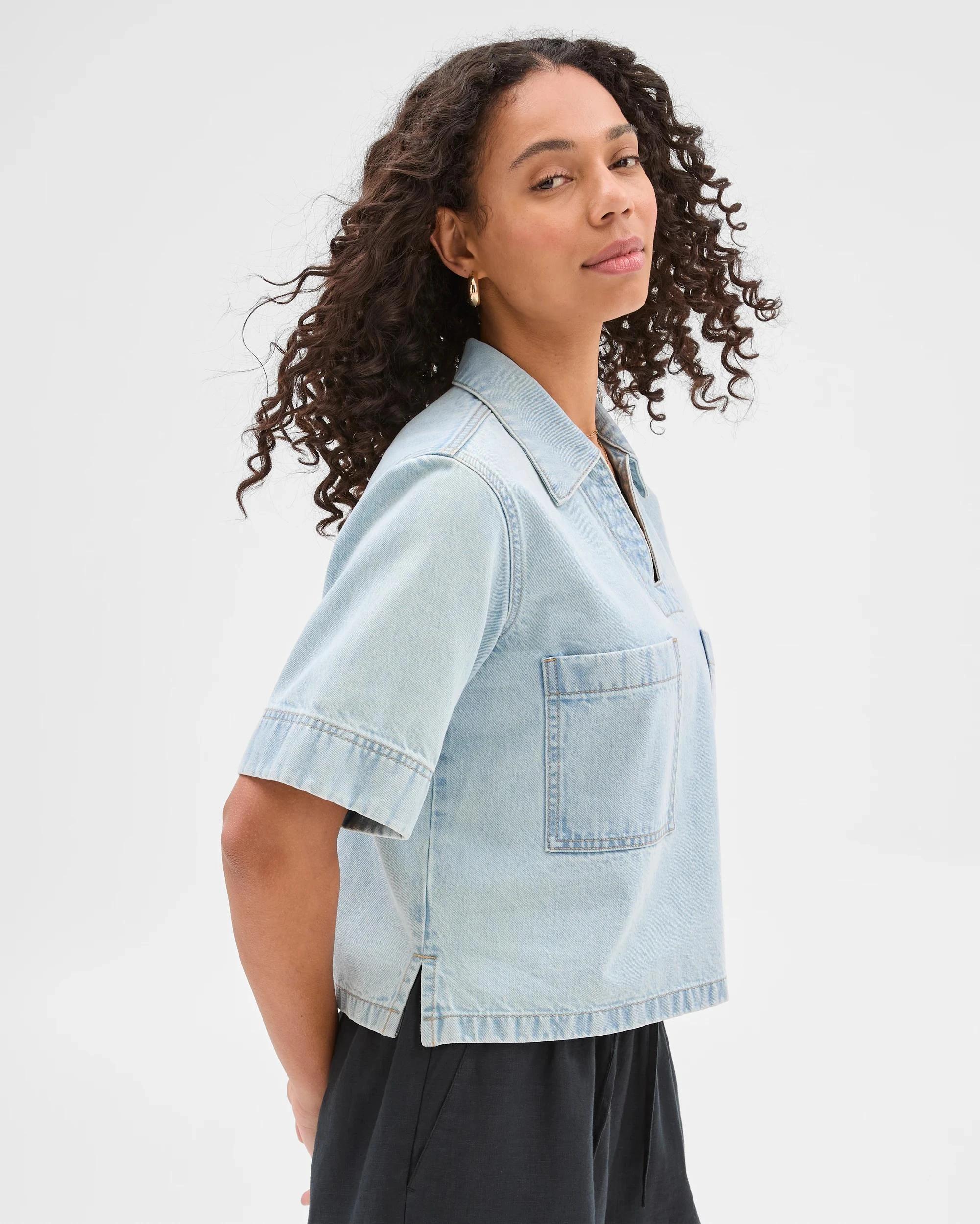 5 Target Denim Tunic Top ICE BLUE WASH, 5 of 5