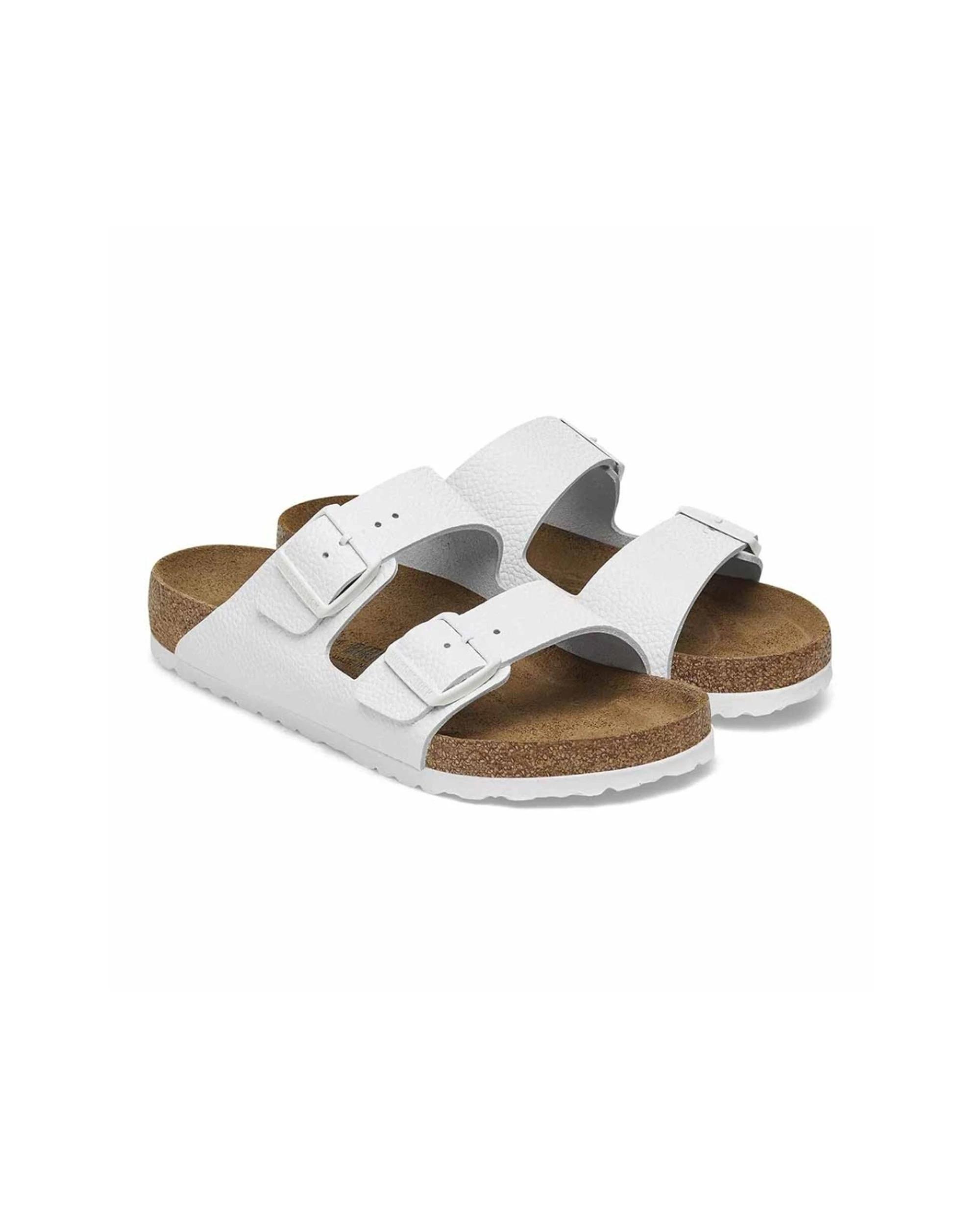 2 Birkenstock Arizona Leather Sandals Regular Width WHITE, 2 of 5