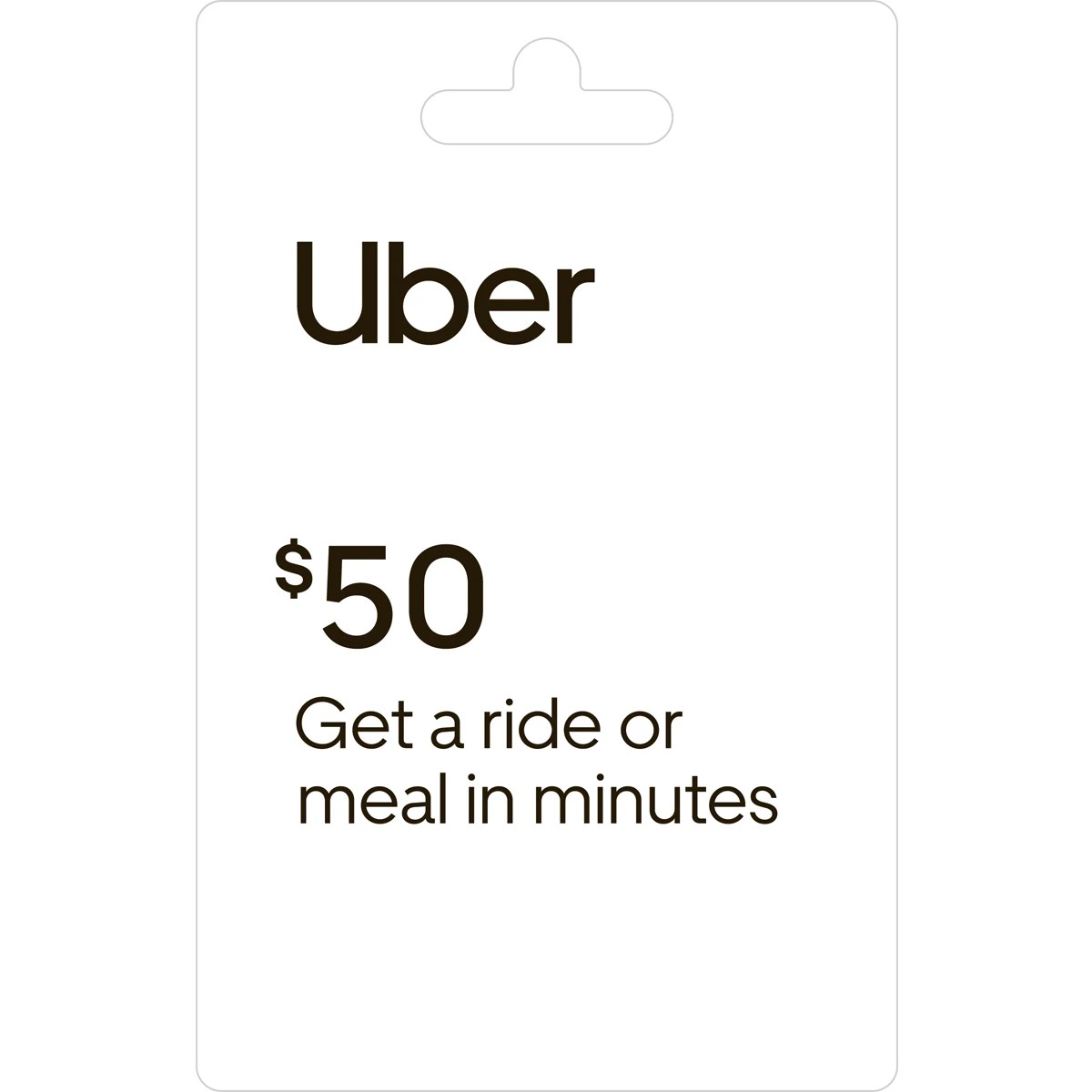 1 Uber $50 Gift Card