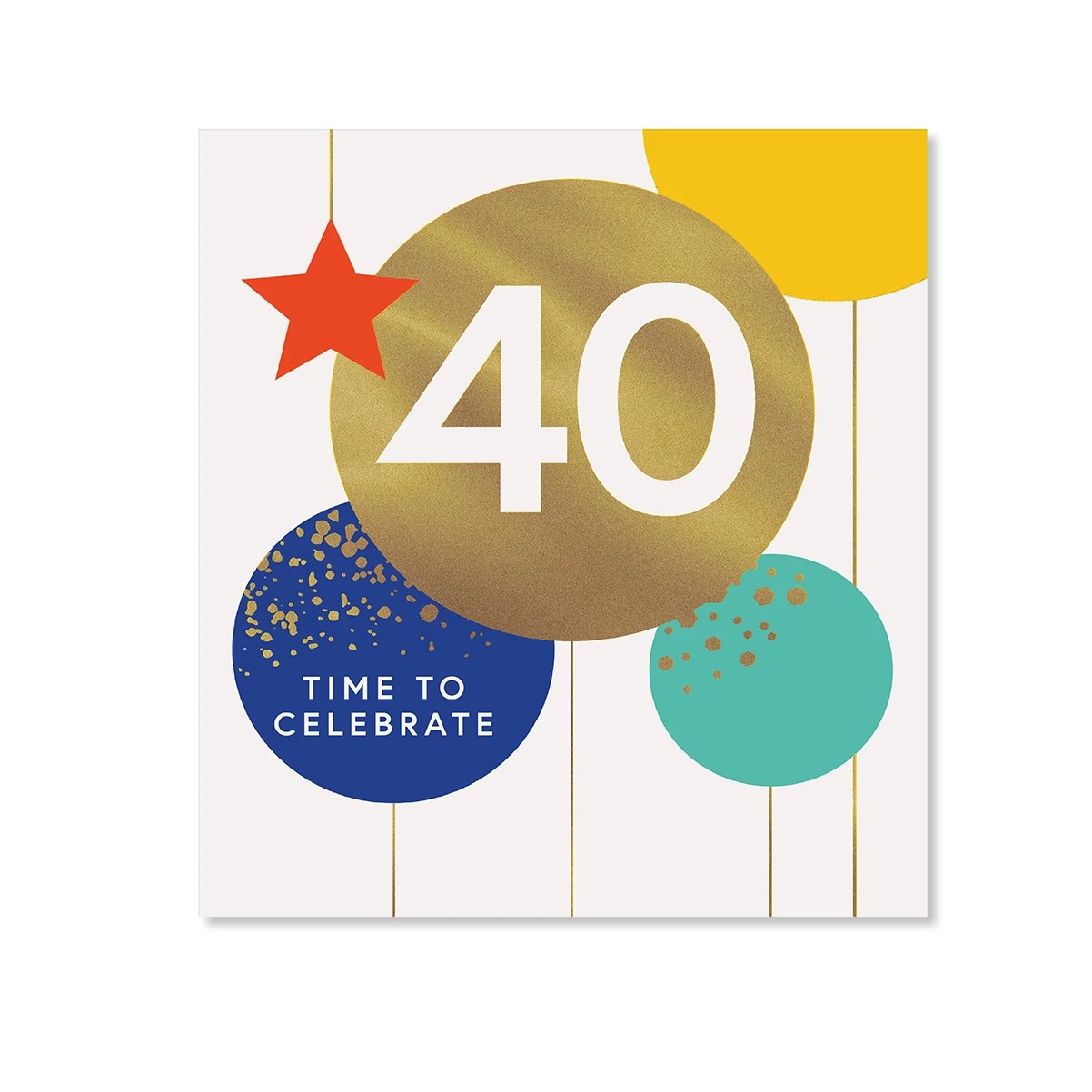 3 Hallmark 40th Birthday Card - Balloons, 3 of 3