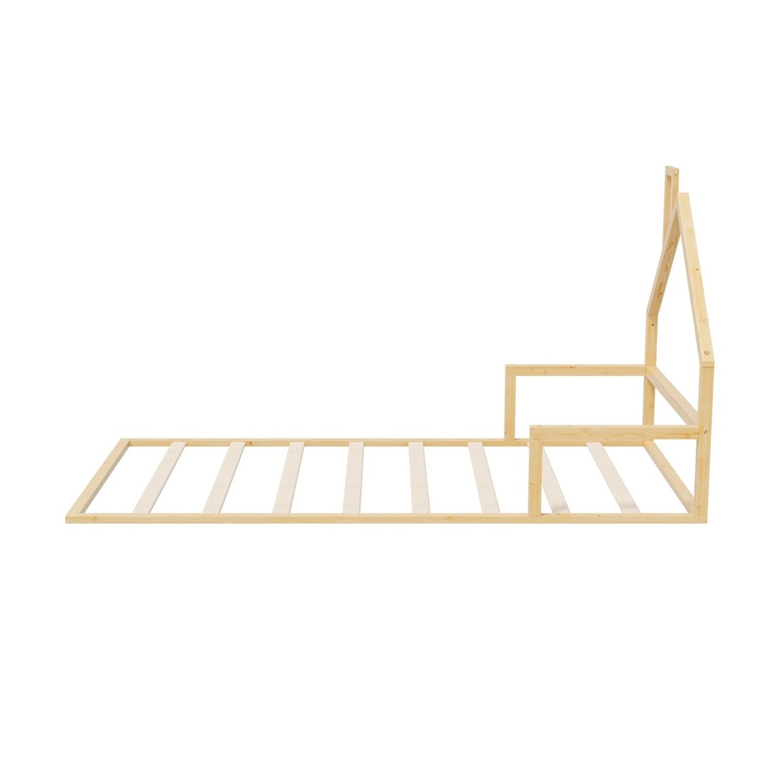 7 Oikiture Wooden Kids Bed Chimney Wooden King Single - Natural, 7 of 10