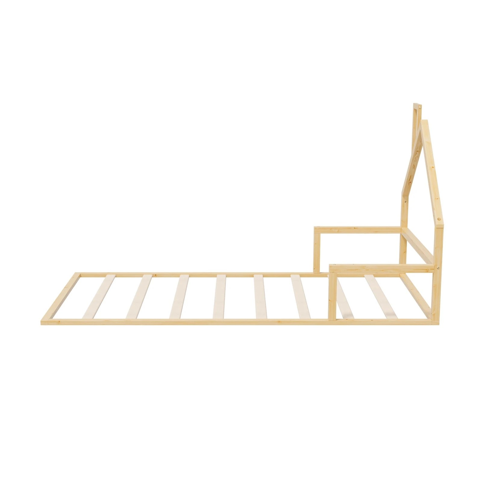 7 Oikiture Wooden Kids Bed Chimney Wooden King Single - Natural, 7 of 10