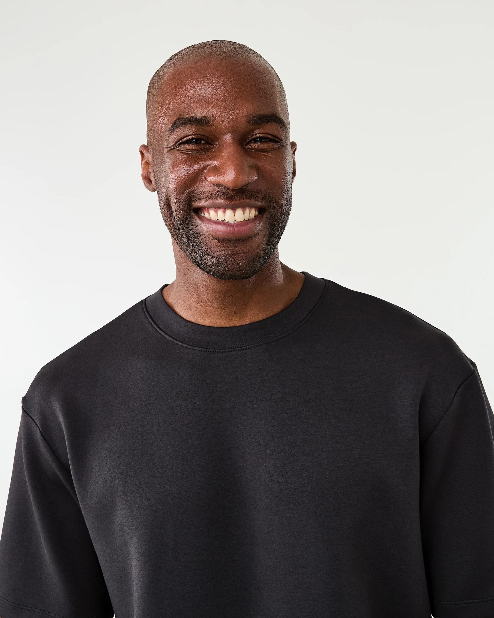 4 Active Mens Oversized Scuba T-shirt BLACK, 4 of 6