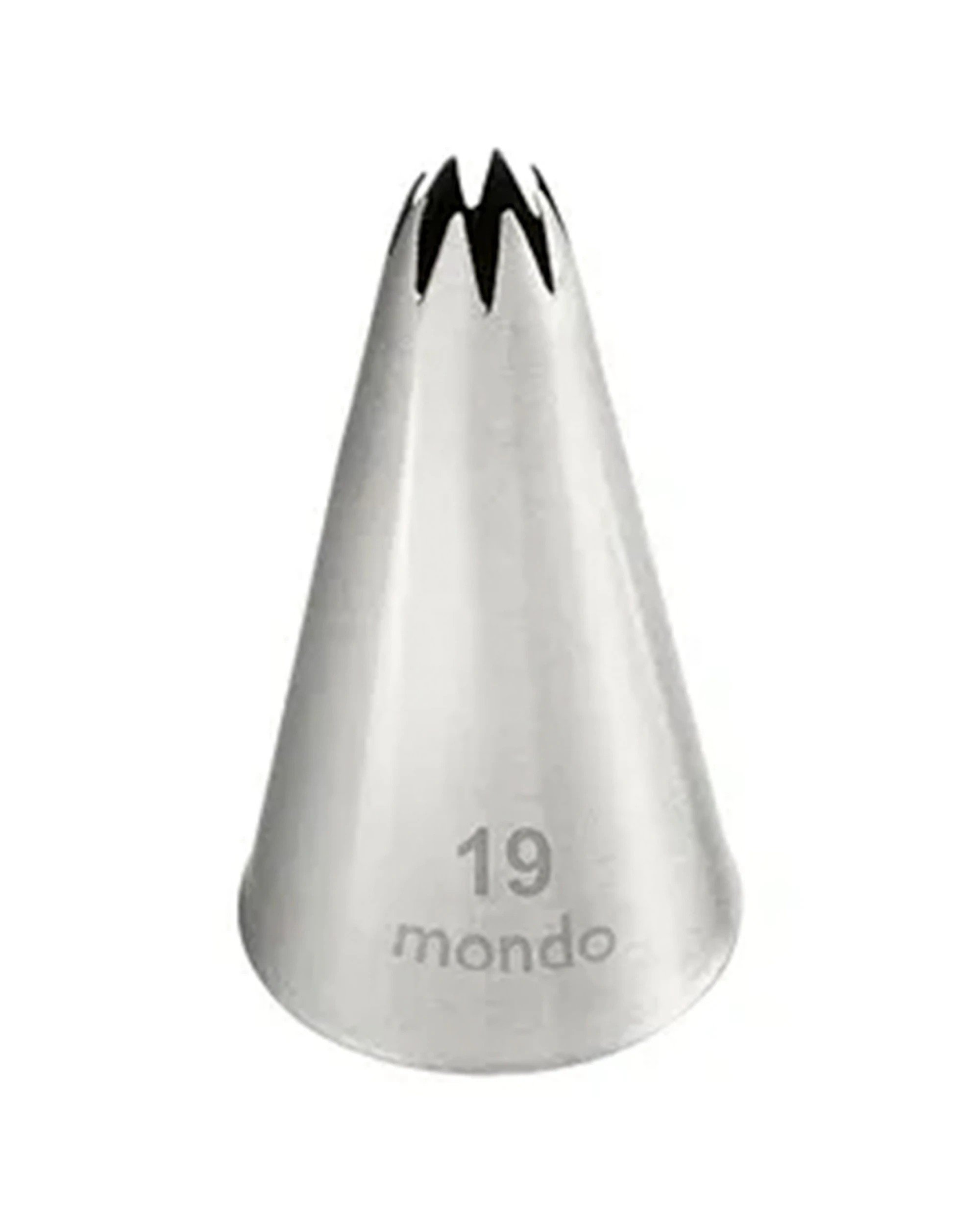 1 Mondo 19 Star Piping Tip Stainless Steel Seamless Durable Construction Cake Decorating Tool - Silver, 1 of 1