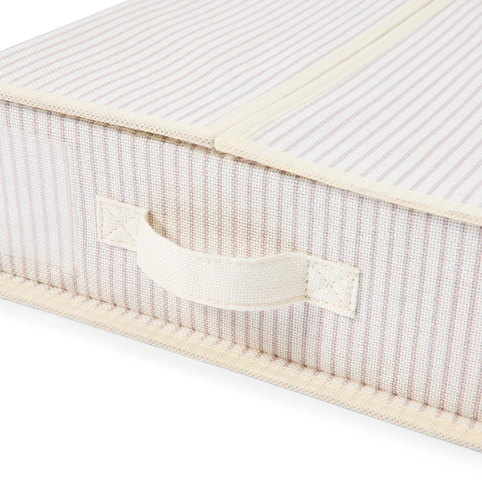 6 Linen Look Bed Linen Box - Stripe, 6 of 10