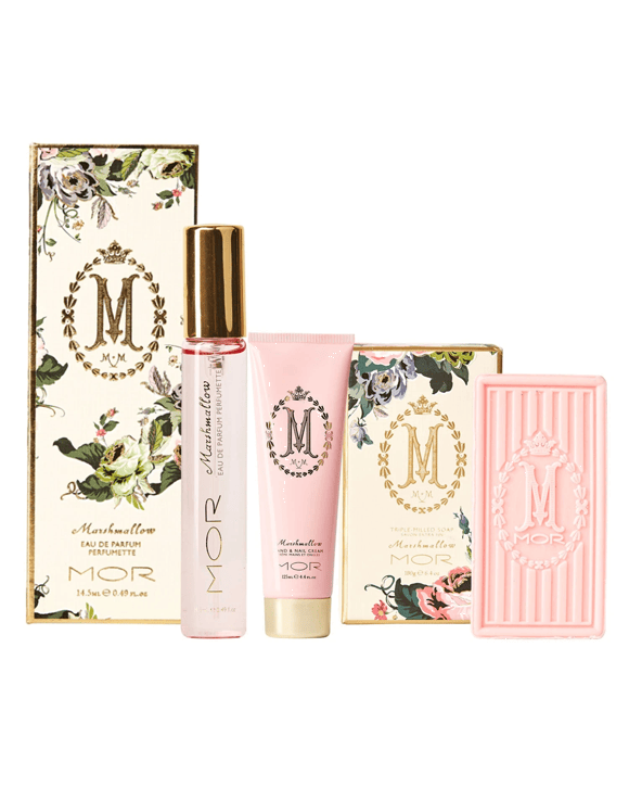 MOR Marshmallow Hand Cream, Triple-Milled Soap and Perfumette Gift Set - Pink