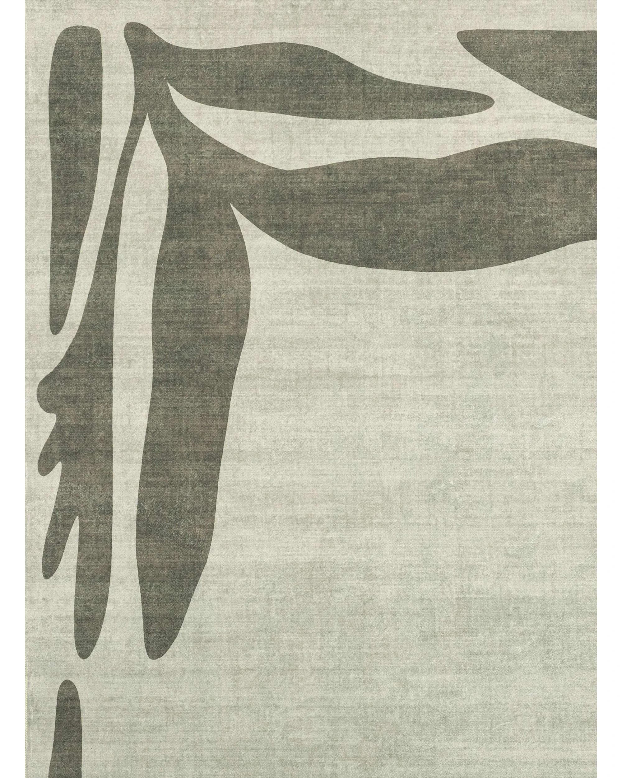 7 Loopsie Kanarsi Tonal Botanical Border Washable Rug-290cm x 190cm - Green, 7 of 8