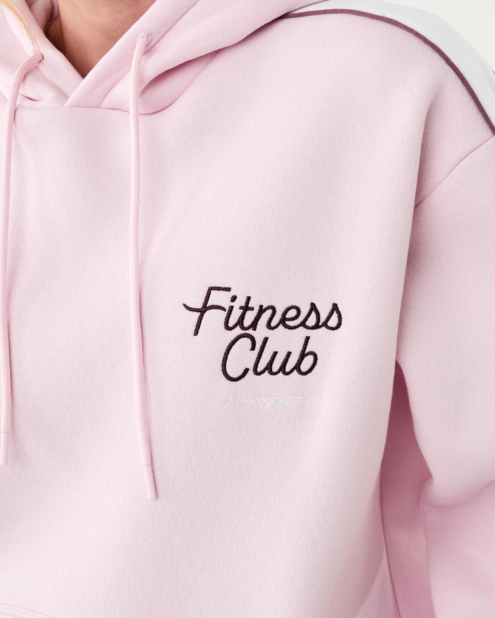 6 Active Womens Graphic Fleece Hoodie Aura Pink, 6 of 8