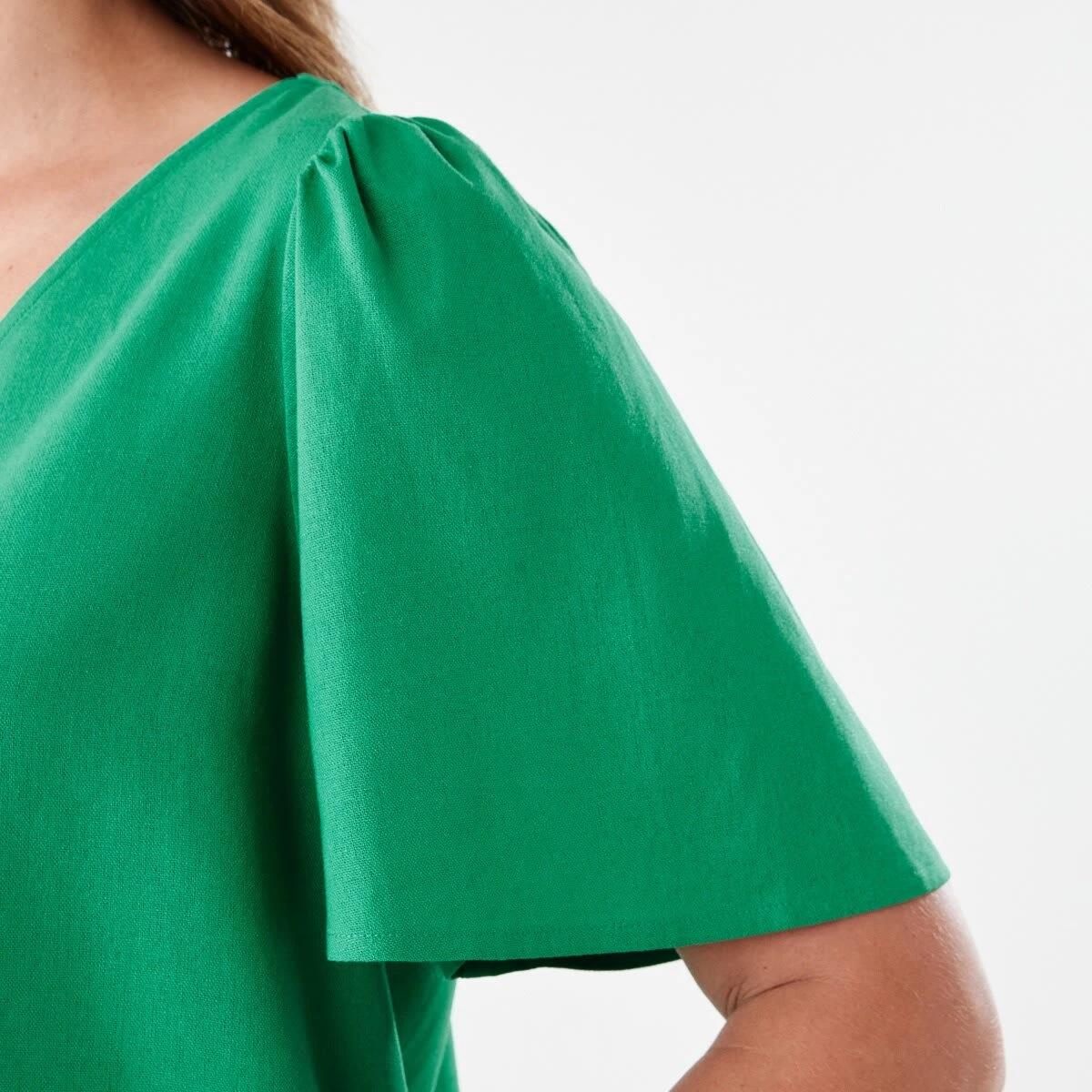 6 Short Sleeve Flutter Top SIMPLY GREEN, 6 of 6