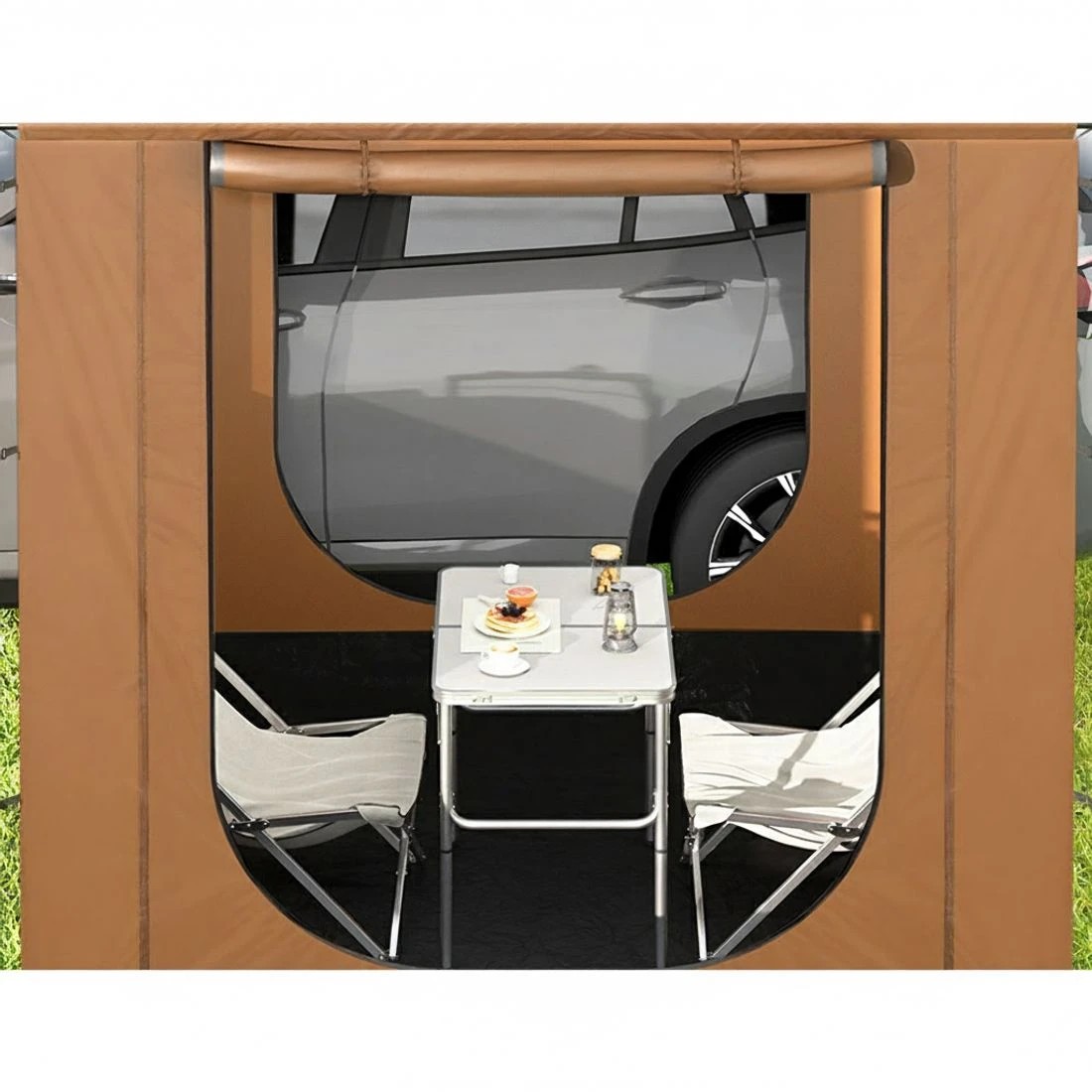 5 Weisshorn Camping Tent SUV Car Side Awning 2x2m Canopy Outdoor Portable 4WD - Multi, 5 of 6