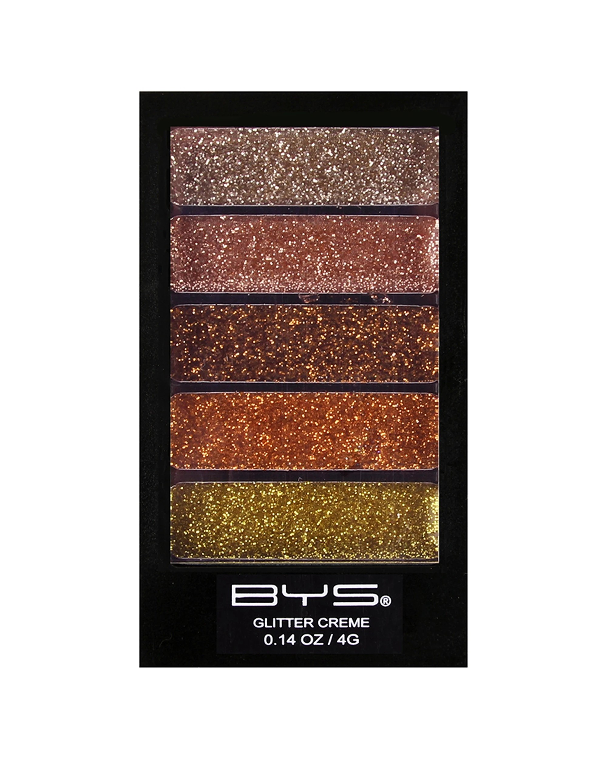 1 BYS Glitter Creme Makeup 4g Palette Bronzed Charm 5 Shades - Multi, 1 of 1