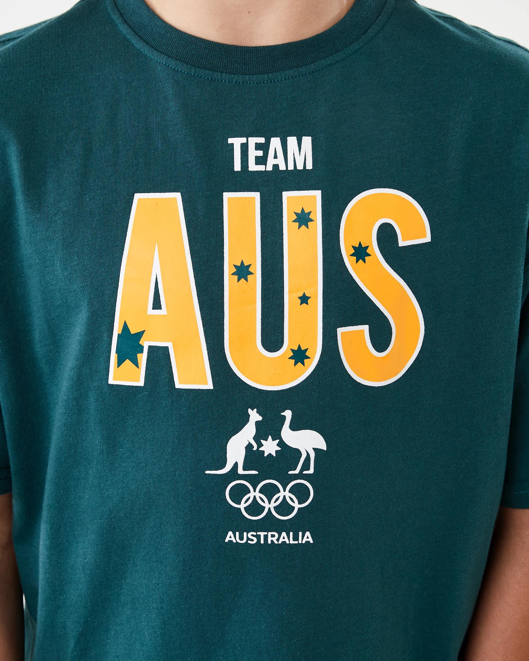 5 Team Australia Youth T-shirt Green, 5 of 7
