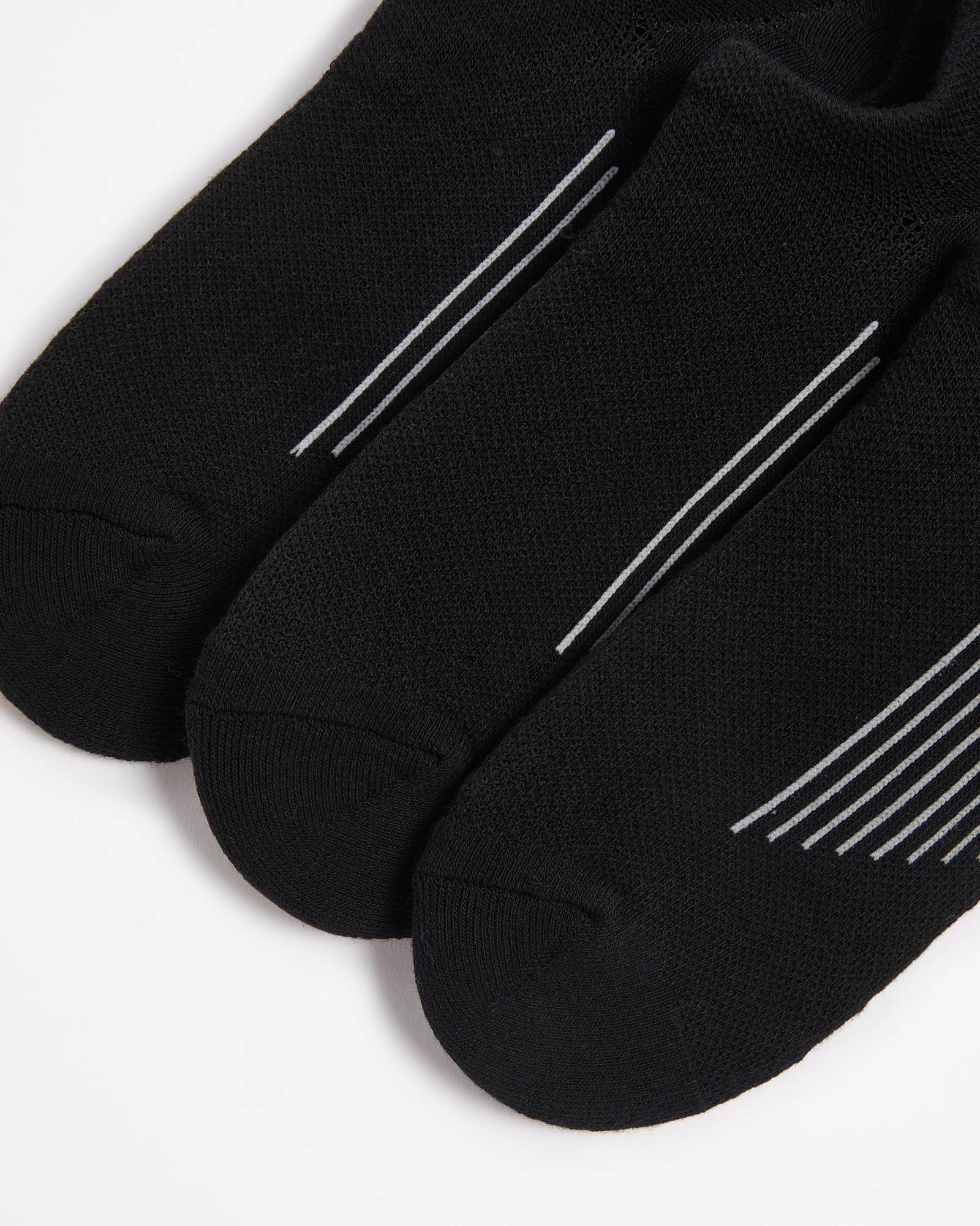 2 Australian Cotton Blend 3 Pack Performance No Show Socks - Maxx BLACK, 2 of 3